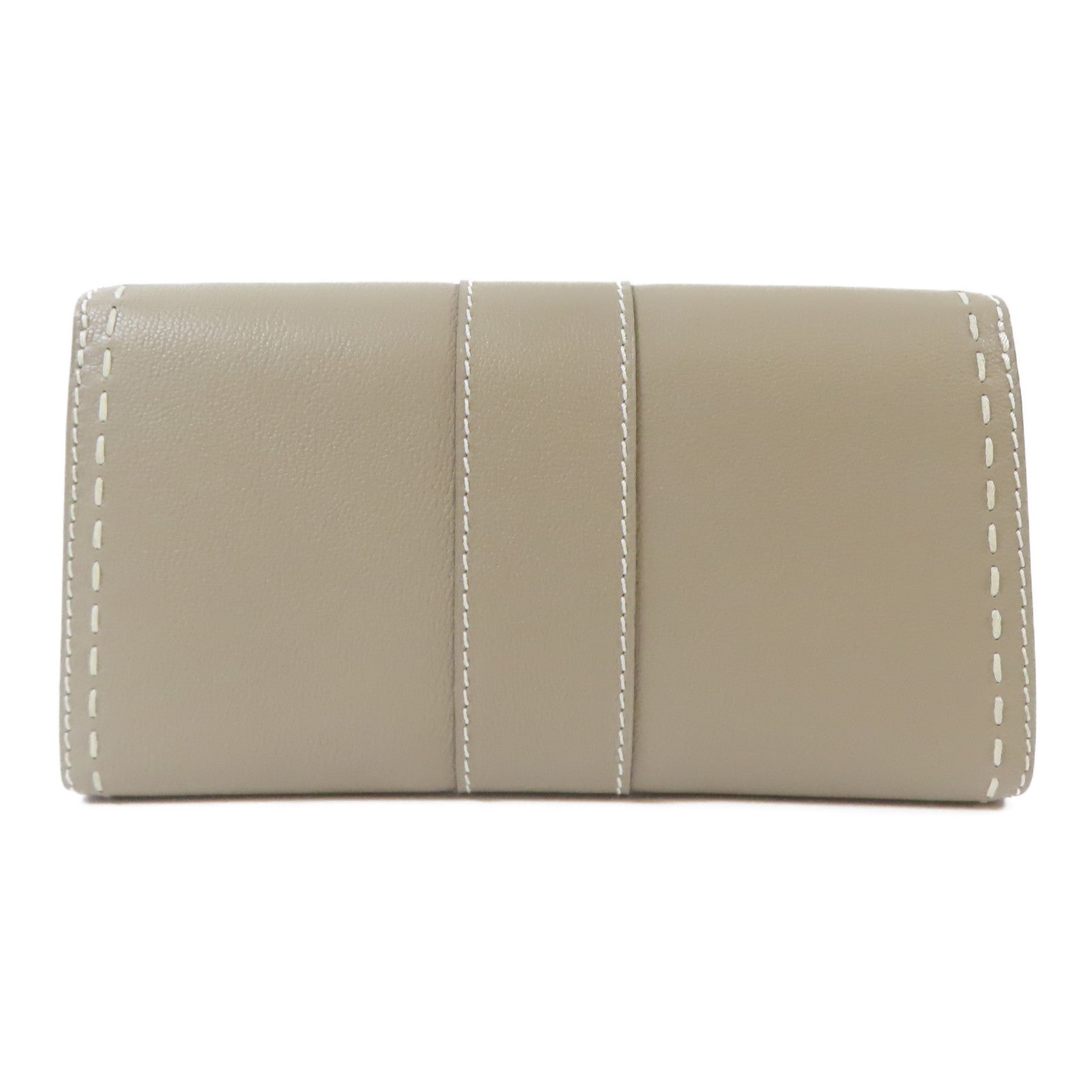 SELECTION 【激減優惠】牛皮皮革Delvaux Brillant Long Wallet Chain銀扣鏈帶肩背袋灰色
