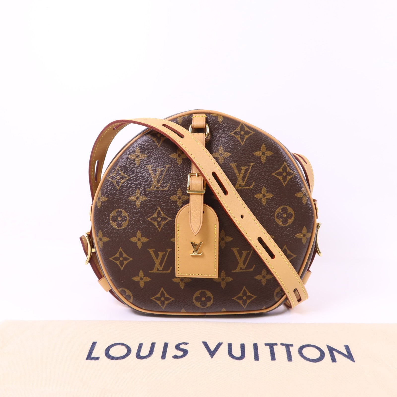 LOUIS VUITTON Monogram Boite Chapeau Souple MM金扣肩背袋