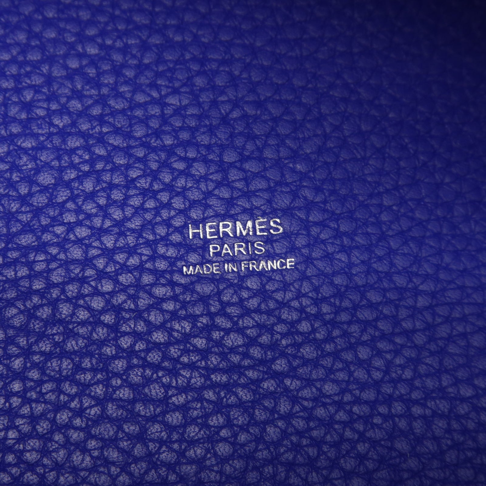 HERMES **【激減優惠】Clemence皮革Picotin MM銀扣手挽袋藍色