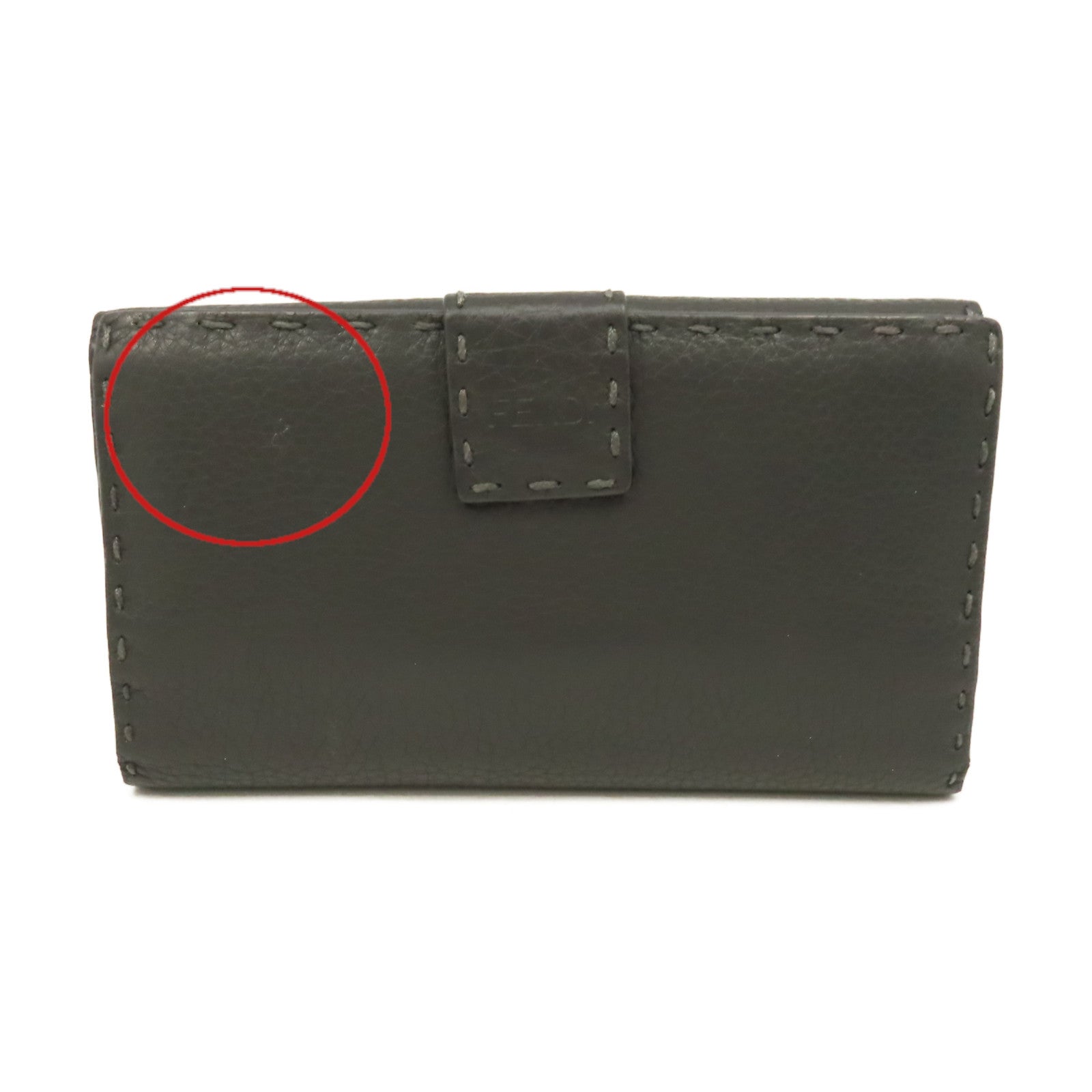 FENDI 牛皮皮革Long Wallet長錢包碳灰色