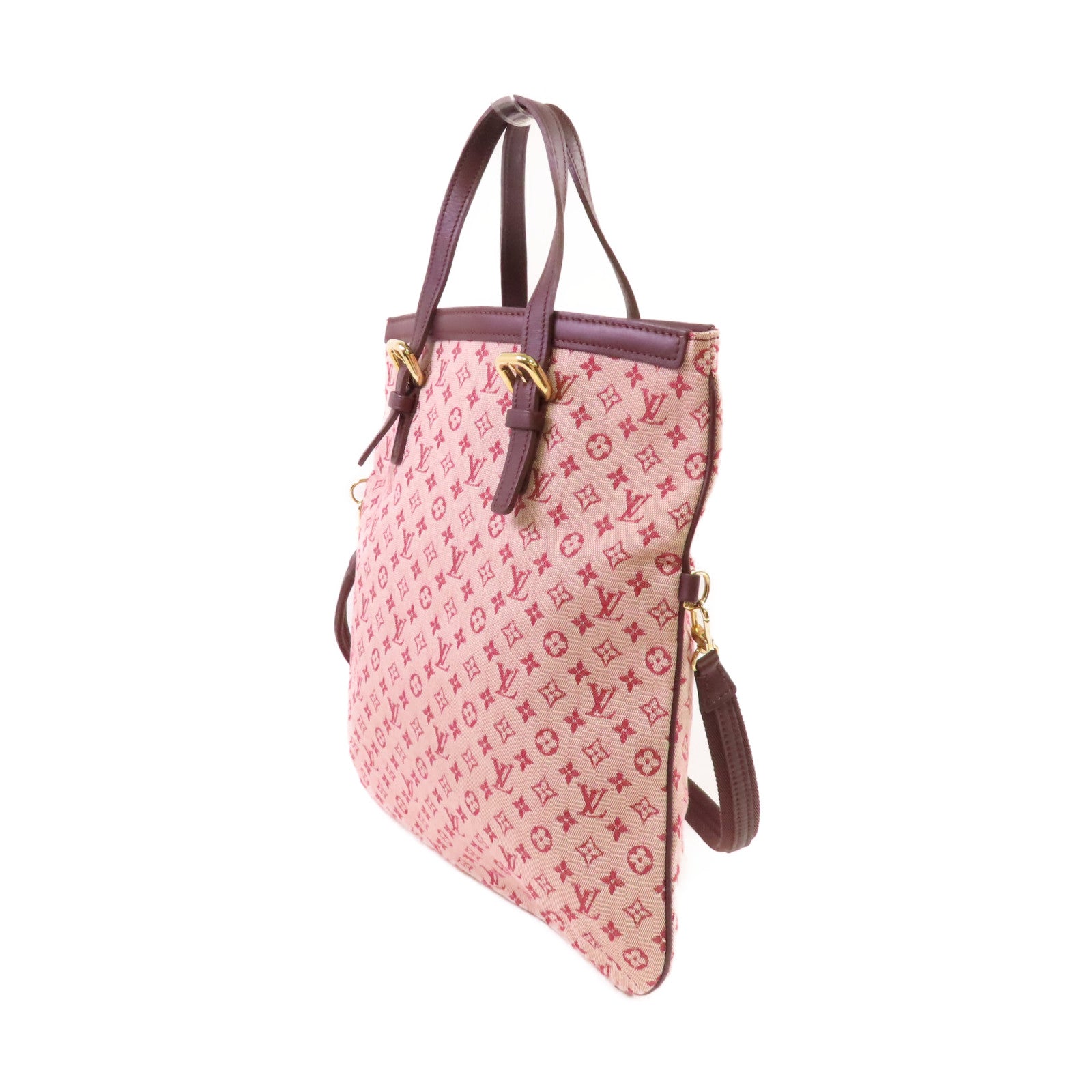 LOUIS VUITTON Monogram-mini Josephine GM 2Way Shoulder Bag金扣手挽肩背兩用袋酒紅色