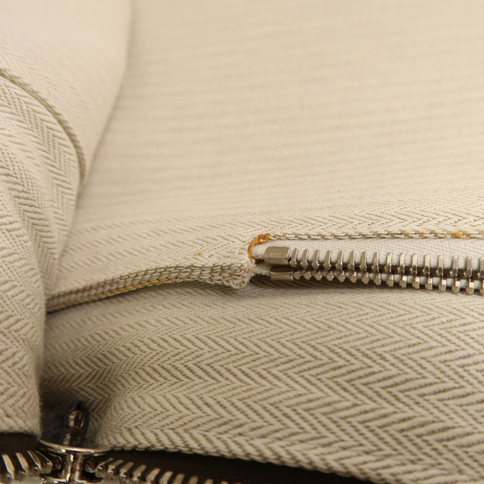 HERMES Togo皮革Victoria Business Bag銀扣手挽袋Etoupe