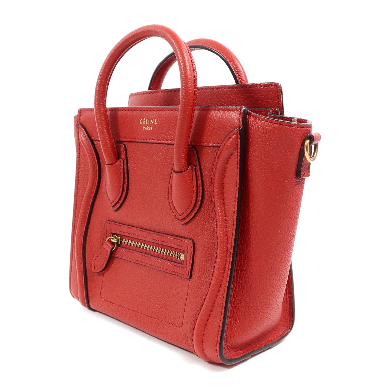 CELINE 牛皮皮革Nano Luggage手挽肩背兩用袋