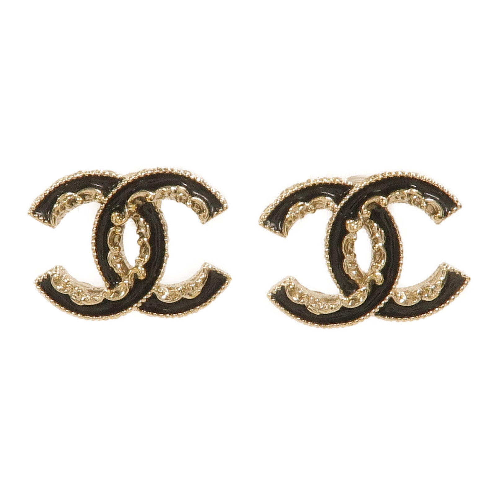 CHANEL 金屬/琺瑯Chanel CC Logo Earrings耳環