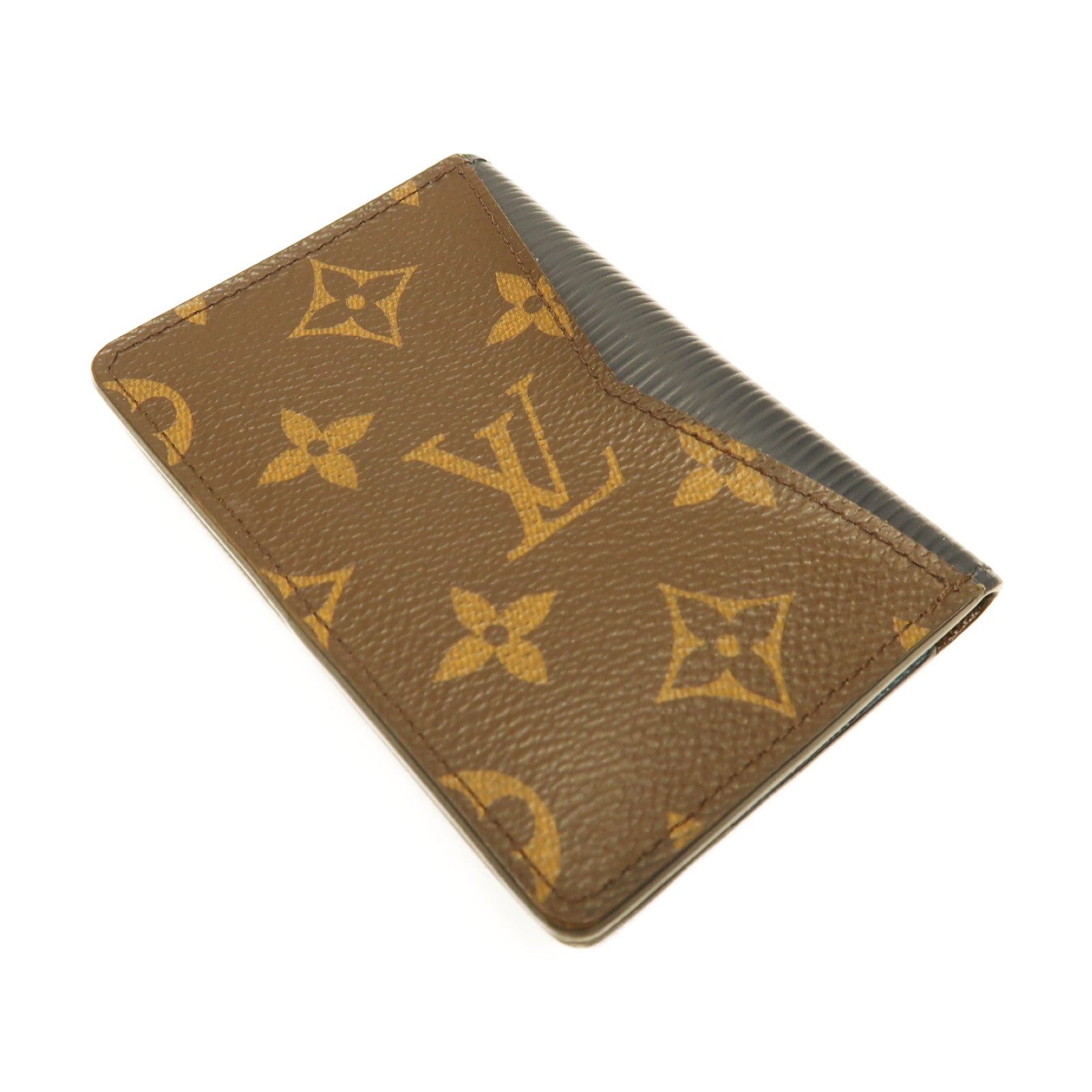 LOUIS VUITTON Epi/Monogram Card Holder卡片套藍色/啡色