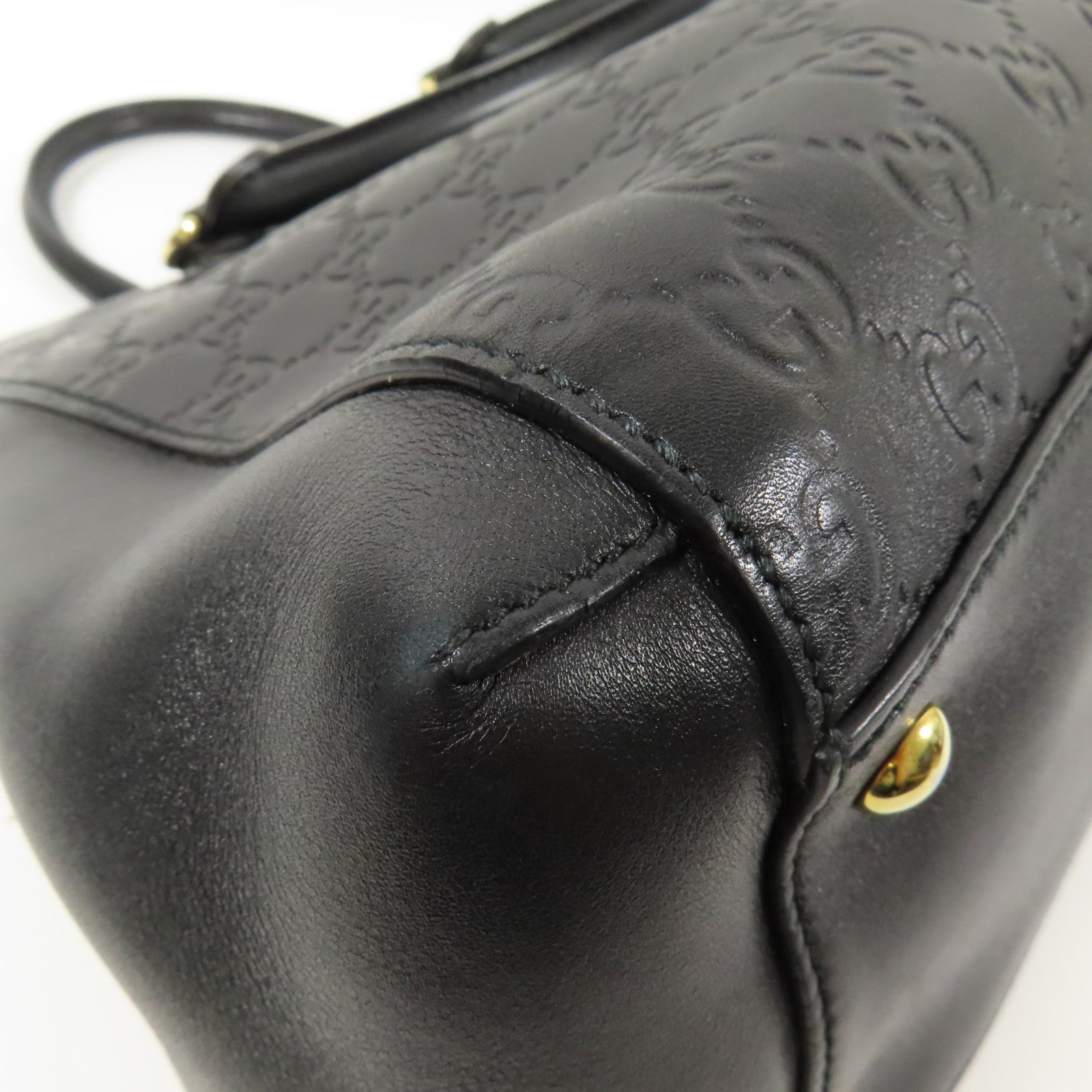 GUCCI 牛皮皮革Guccissima金扣手挽肩背兩用袋