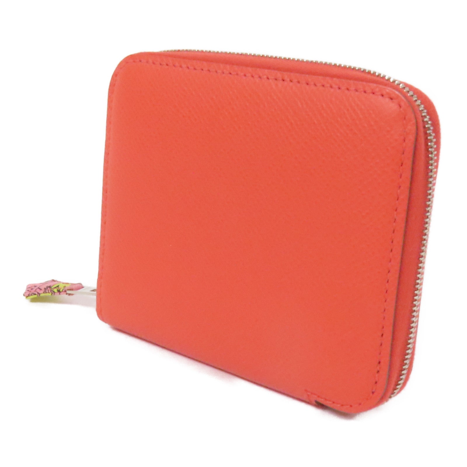 HERMES Epsom皮革Sikin Coin Purse零錢包Rouge Pivoine