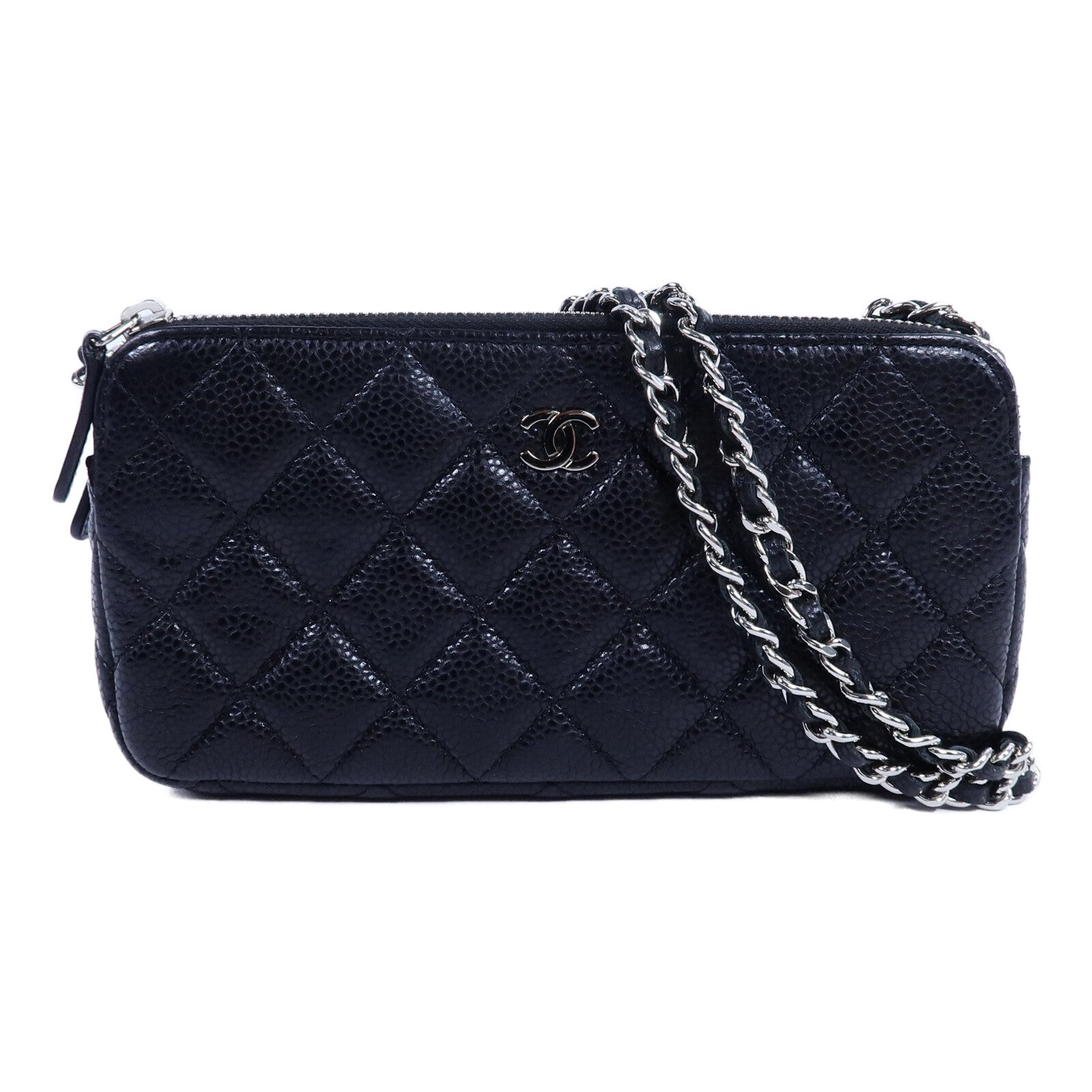 CHANEL 牛皮皮革WOC Wallet On Chain鏈帶肩背袋