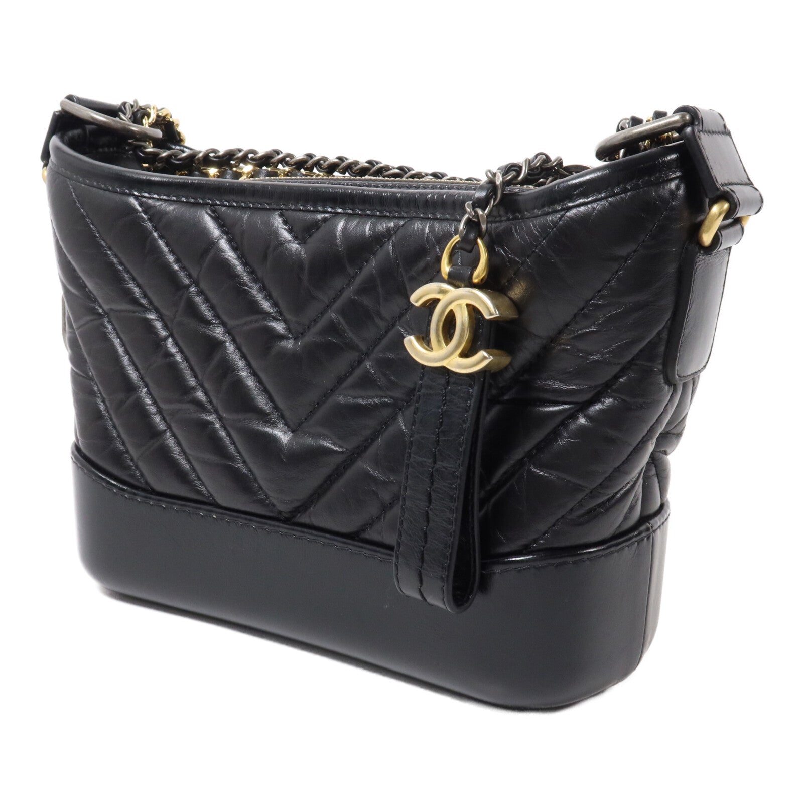 CHANEL 牛皮皮革Gabrielle Small鏈帶肩背袋