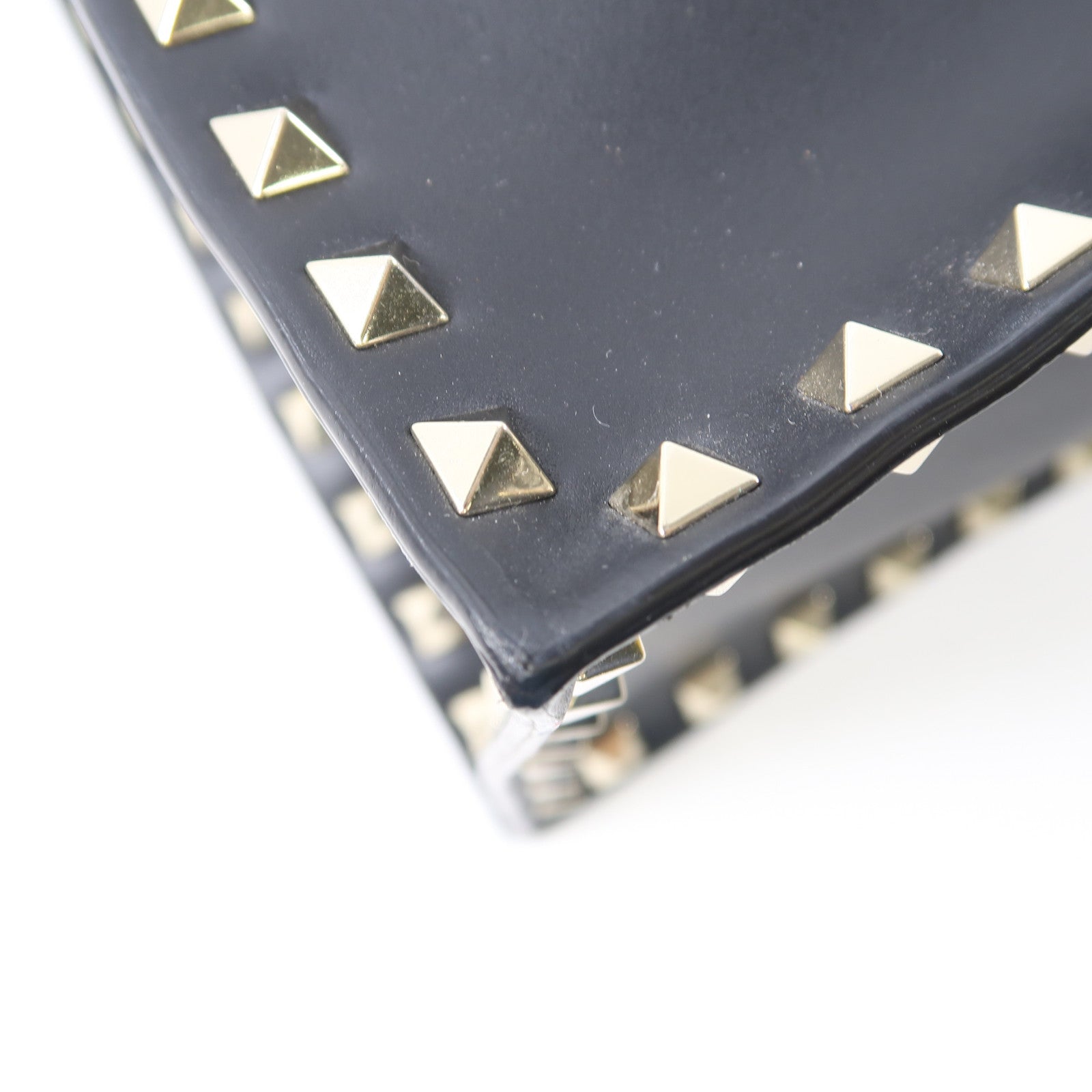Valentino 牛皮皮革2 Way Shoulder金扣手挽肩背兩用袋黑色