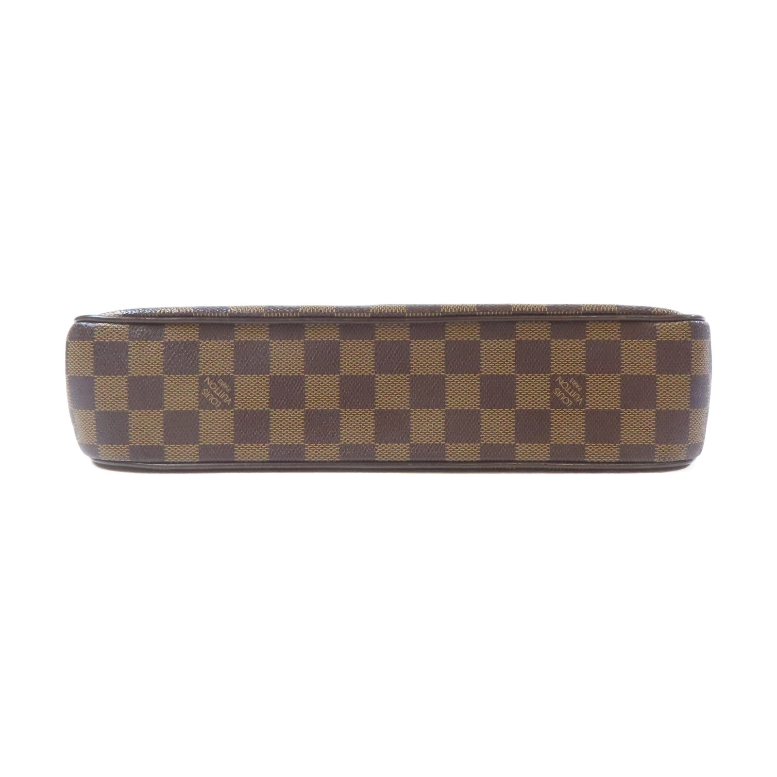 LOUIS VUITTON Damier Ebene Aubagne金扣肩背袋啡色