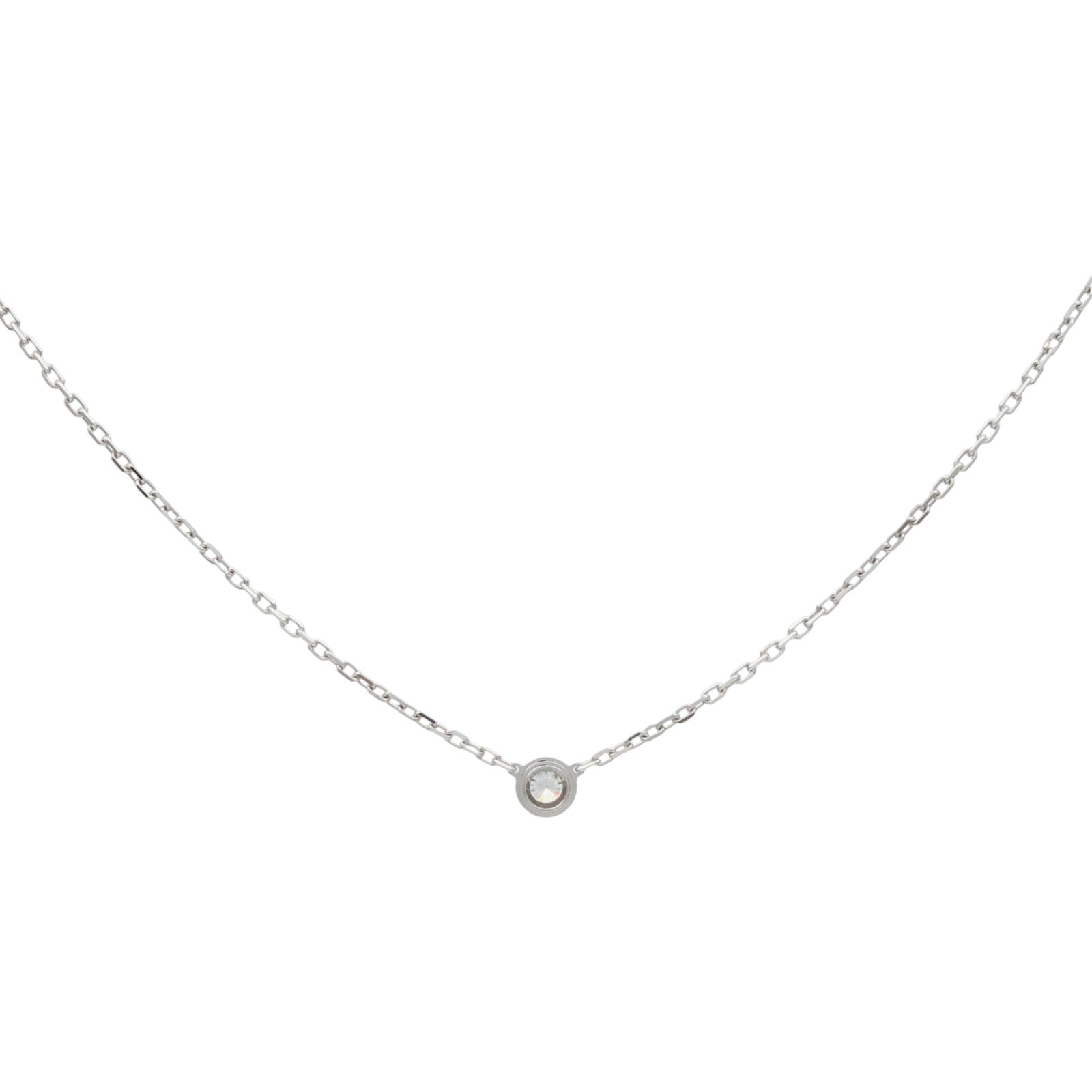 CARTIER 18K白金Damour Diamants Legers鑽石項鍊