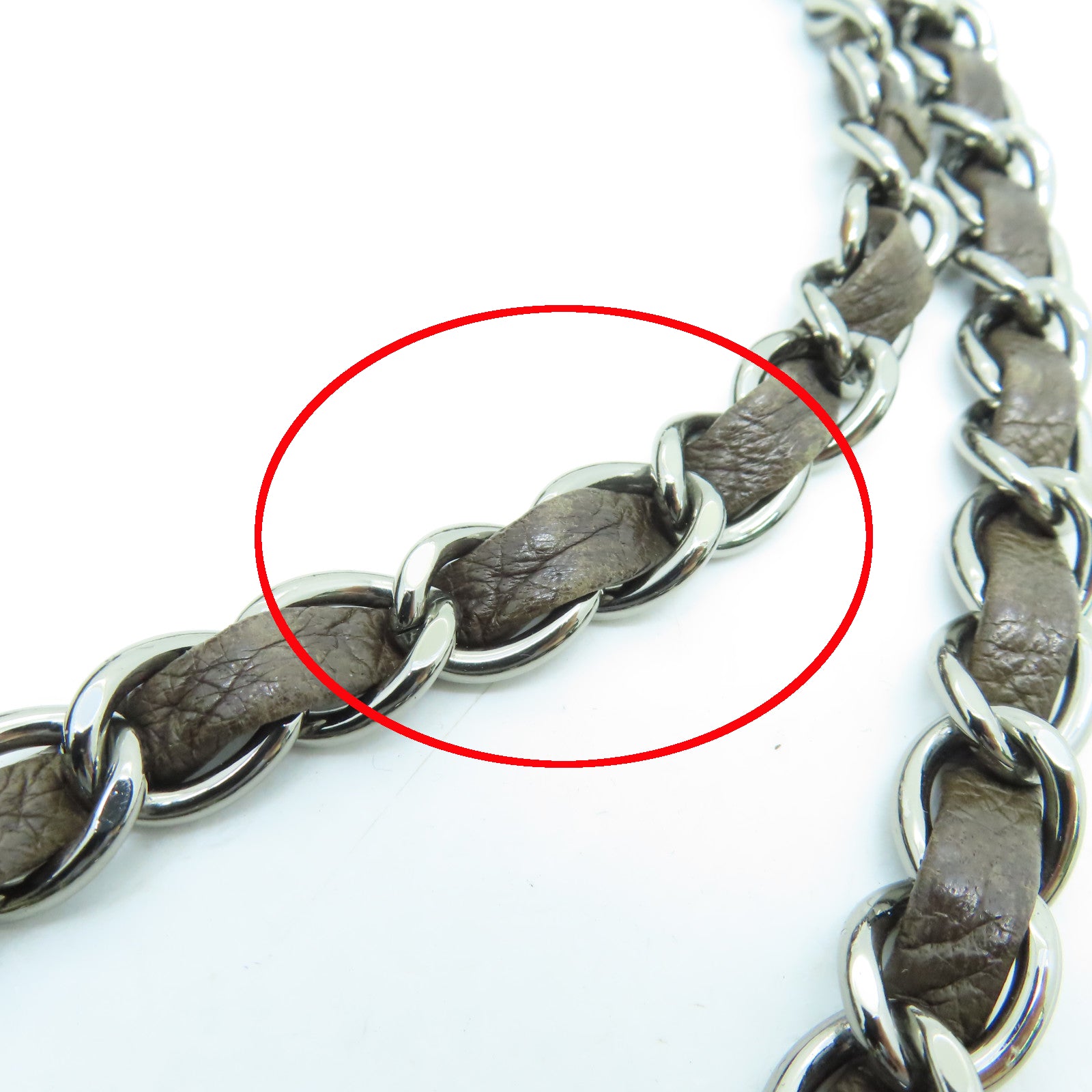 CHANEL Rhombus Sheepskin Leather Chain Shoulder Bag Silver Buckle Chain Belt Shoulder Bag Khaki