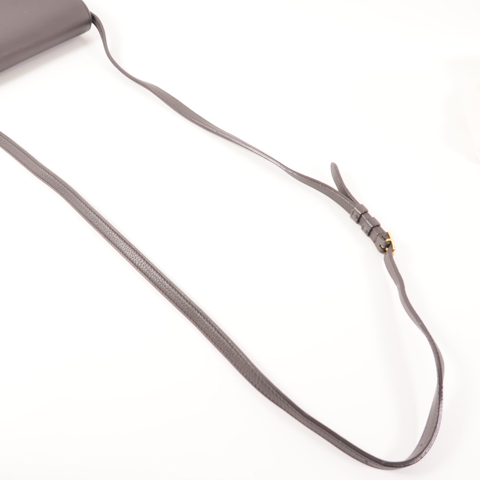 CELINE GHW Trotteur Shoulder Bag Calfskin Leather