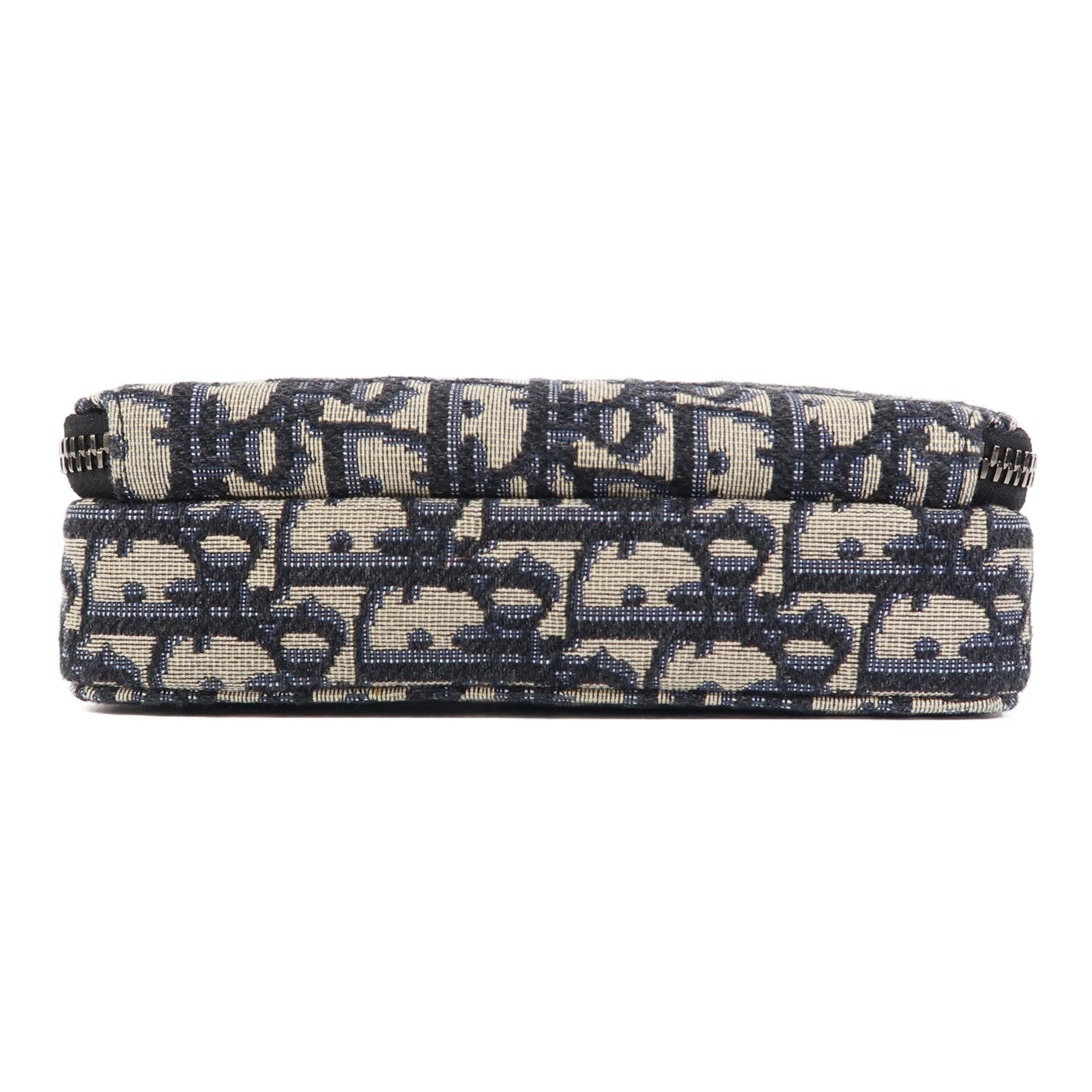 Dior 帆布Shoulder Bag銀扣肩背袋藍色