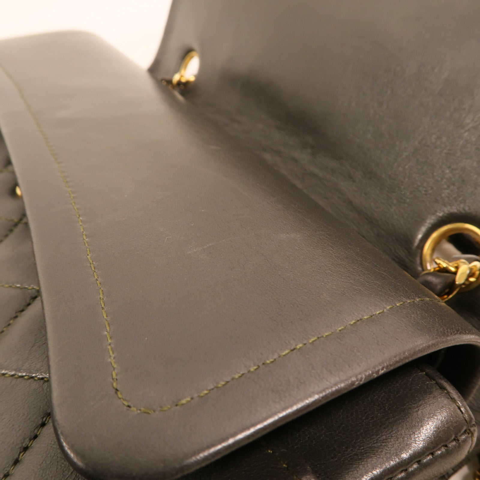 CHANEL 羊皮皮革Vintage Classic Flap Bag金扣鏈帶肩背袋