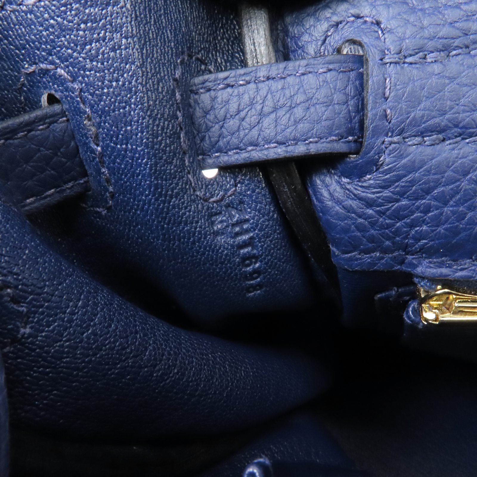 HERMES 【激減優惠】Togo皮革Kelly 25金扣手挽肩背兩用袋Bleu Saphir/藍色