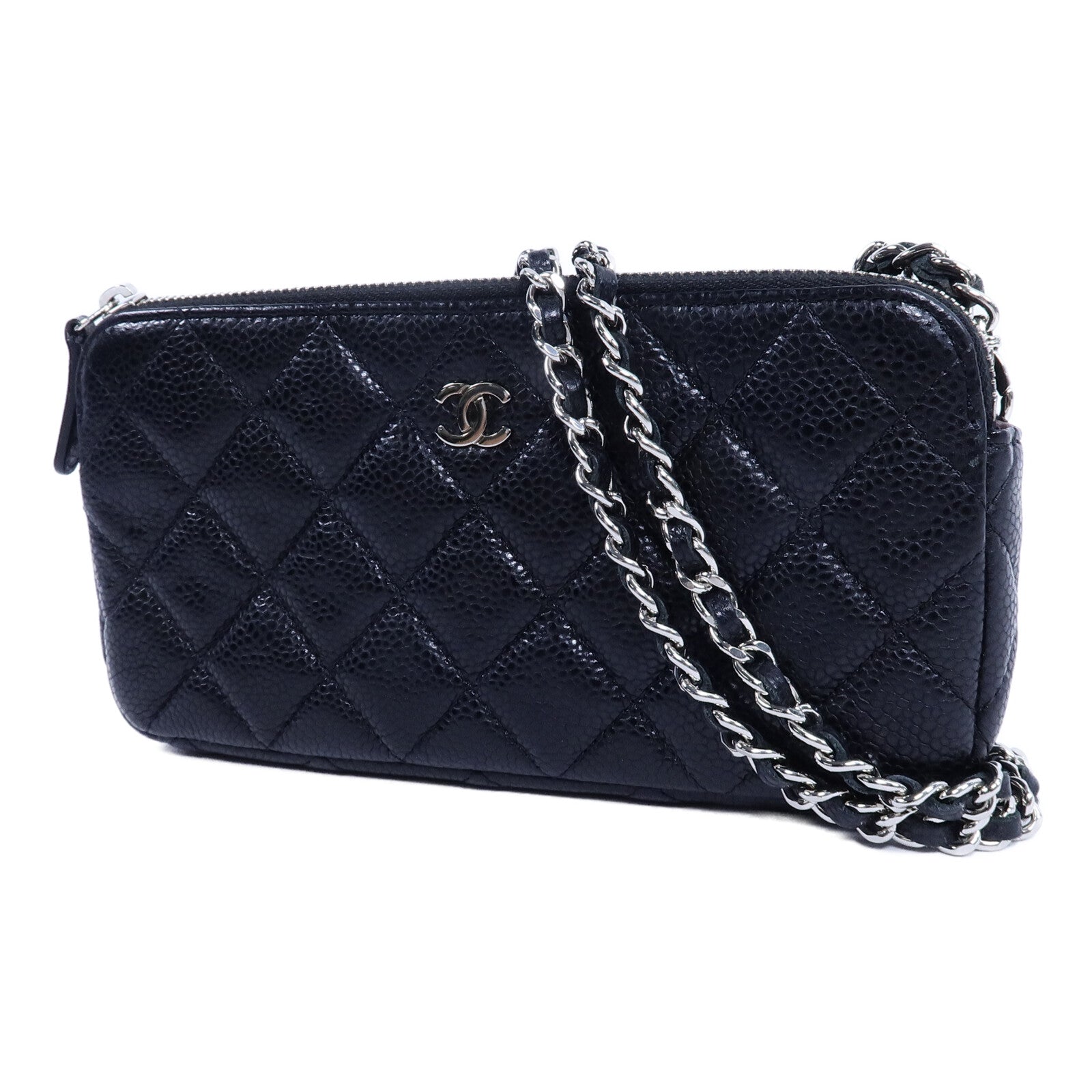 CHANEL 牛皮皮革WOC Wallet On Chain鏈帶肩背袋