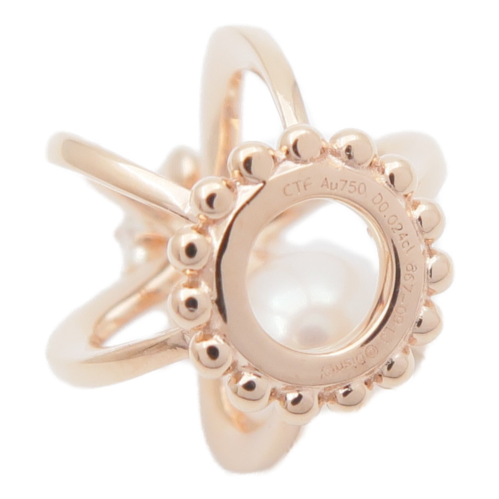 JEWELRY 18K玫瑰金Pearl Diamond Pendant Top珍珠/鑽石吊墜
