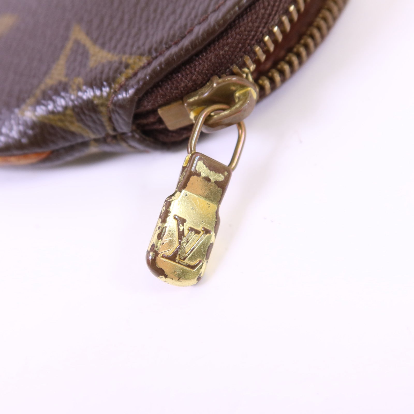 LOUIS VUITTON Monogram Coin Case Purse金扣零錢包