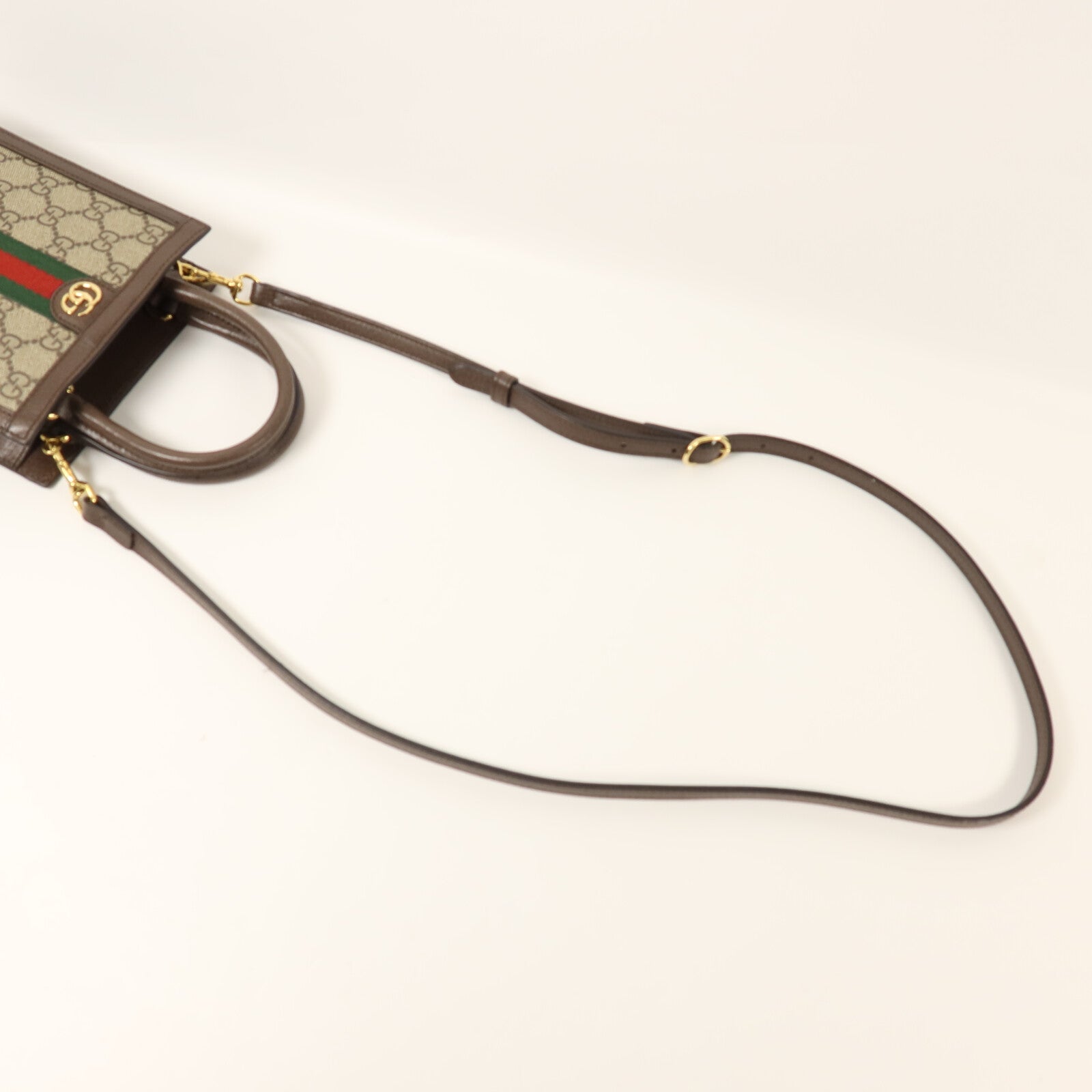 GUCCI 帆布Ophidia Mini Bag金扣手挽肩背兩用袋
