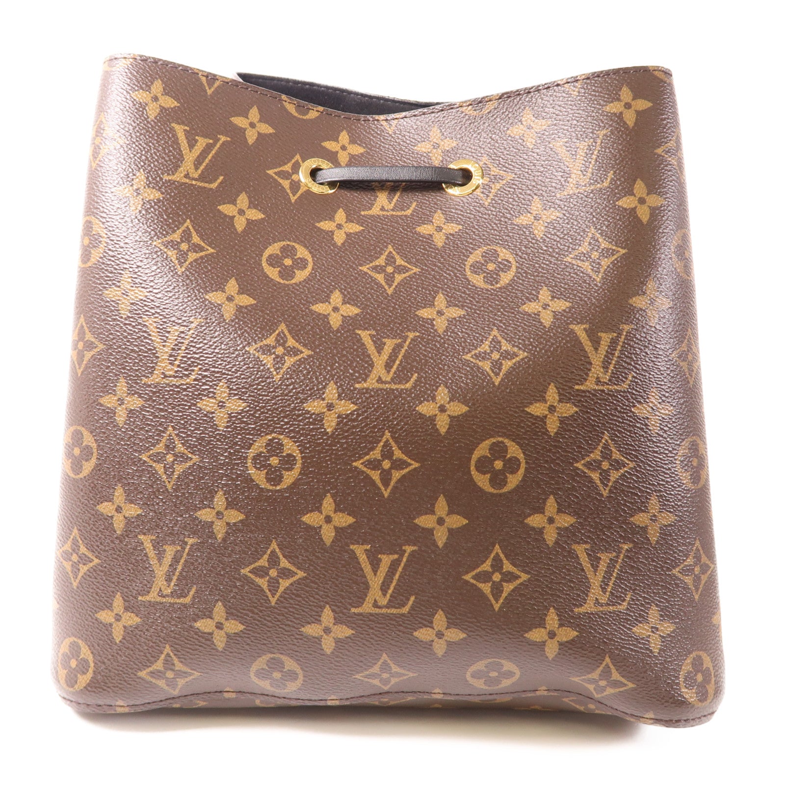 LOUIS VUITTON Monogram Neo Noe MM金扣肩背袋棕色