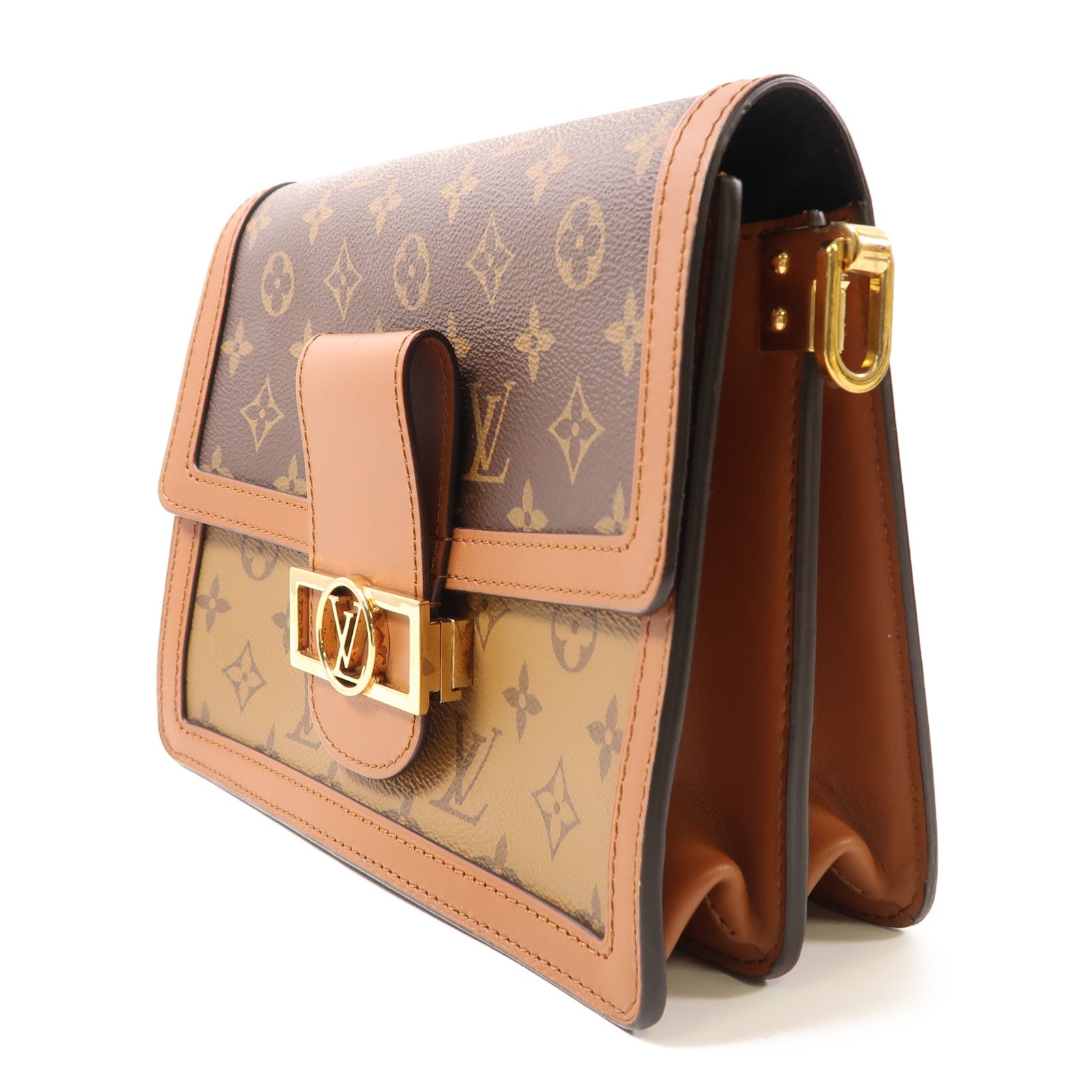 LOUIS VUITTON LV GHW Dauphine MM 2 Way Shoulder Bag M44391 Monogram Reverse