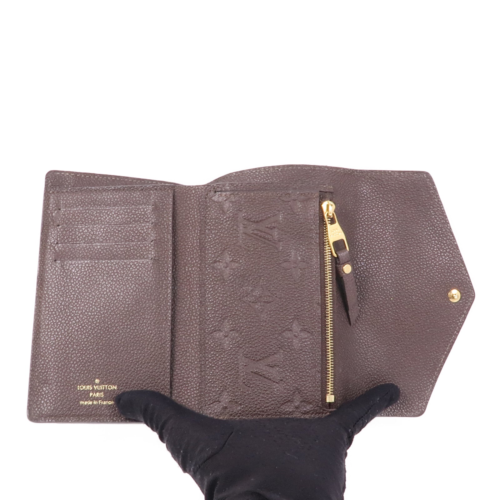 LOUIS VUITTON LV GHW Trifold Wallet M60543 Monogram Empreinte Brown