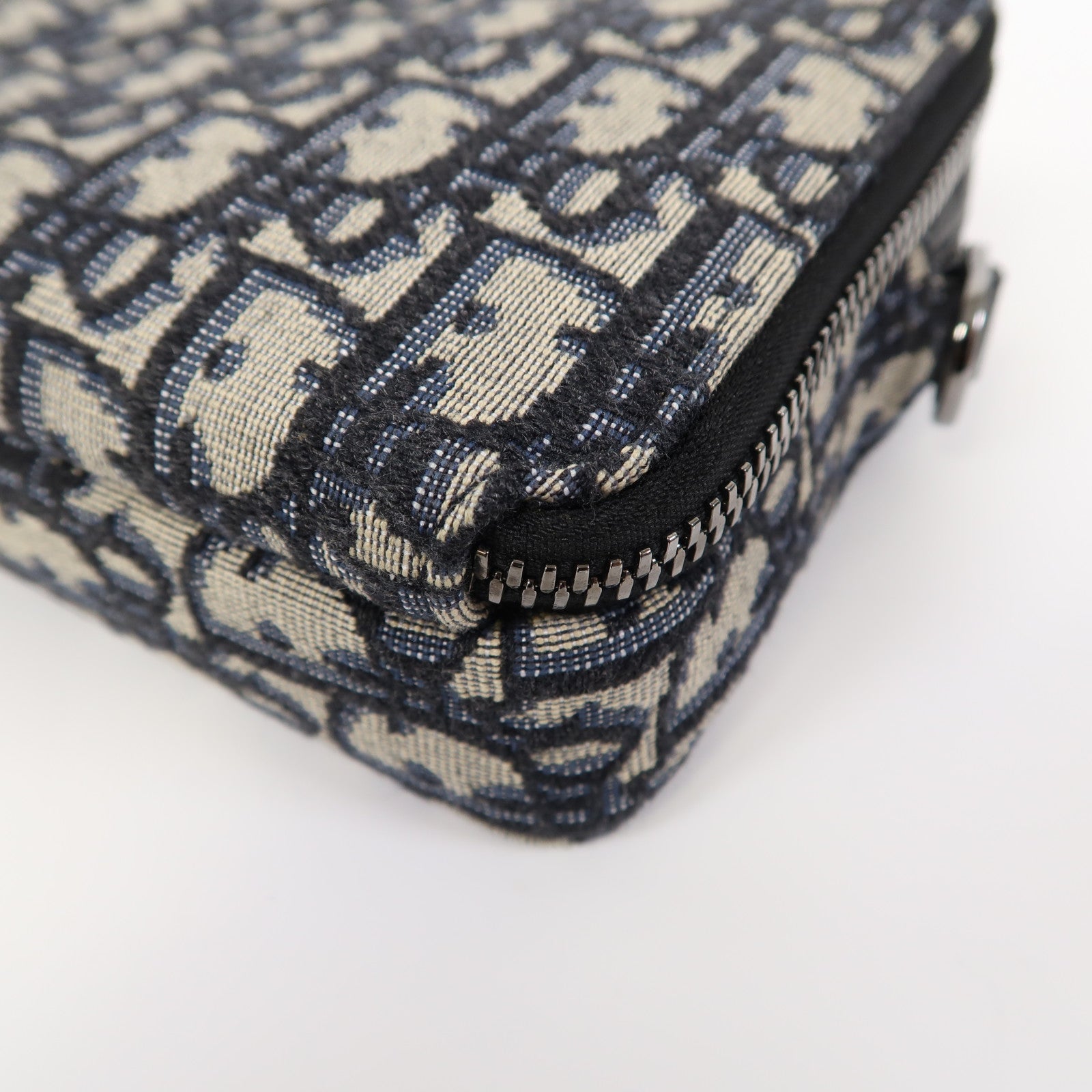 Dior 帆布Shoulder Bag銀扣肩背袋藍色