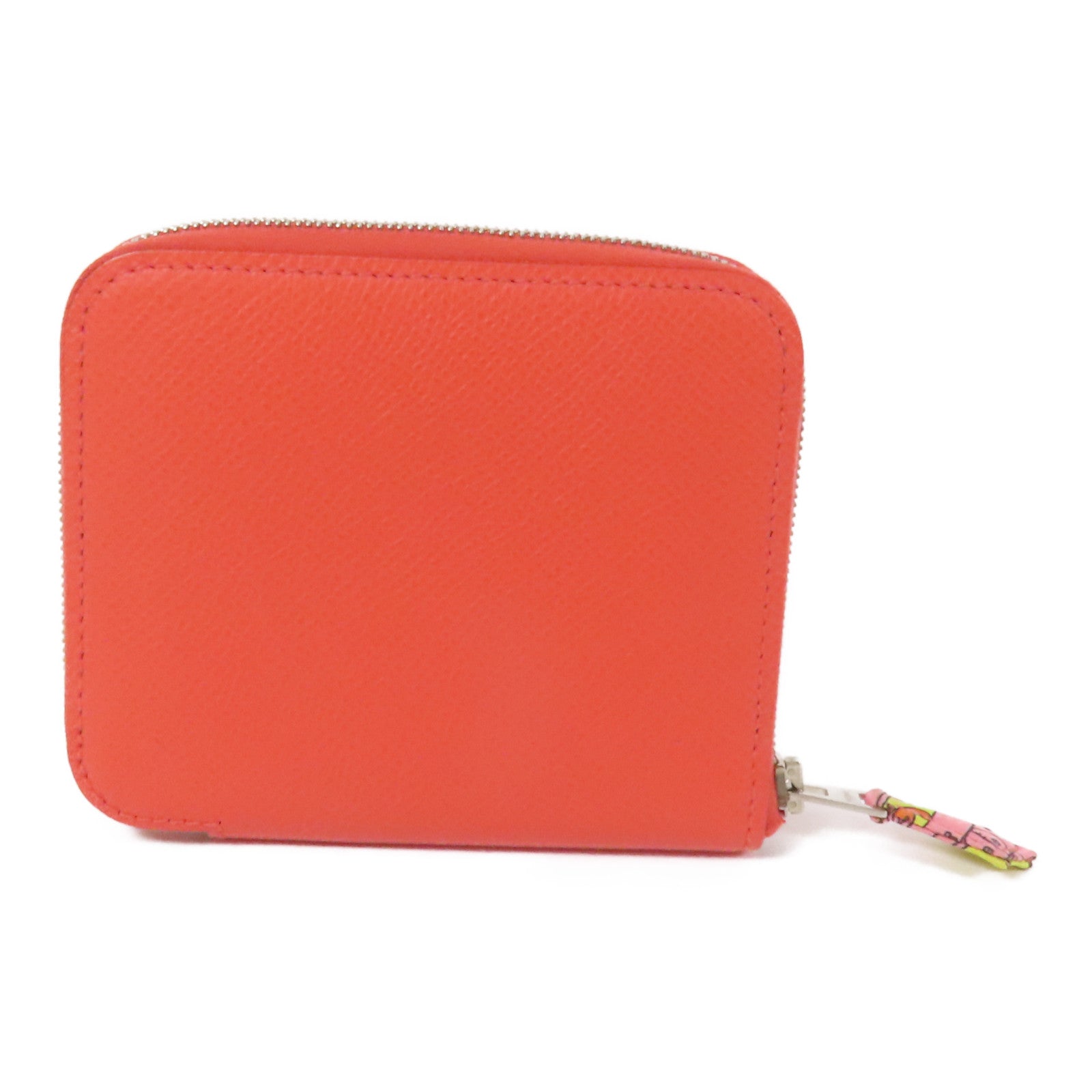 HERMES Epsom皮革Sikin Coin Purse零錢包Rouge Pivoine