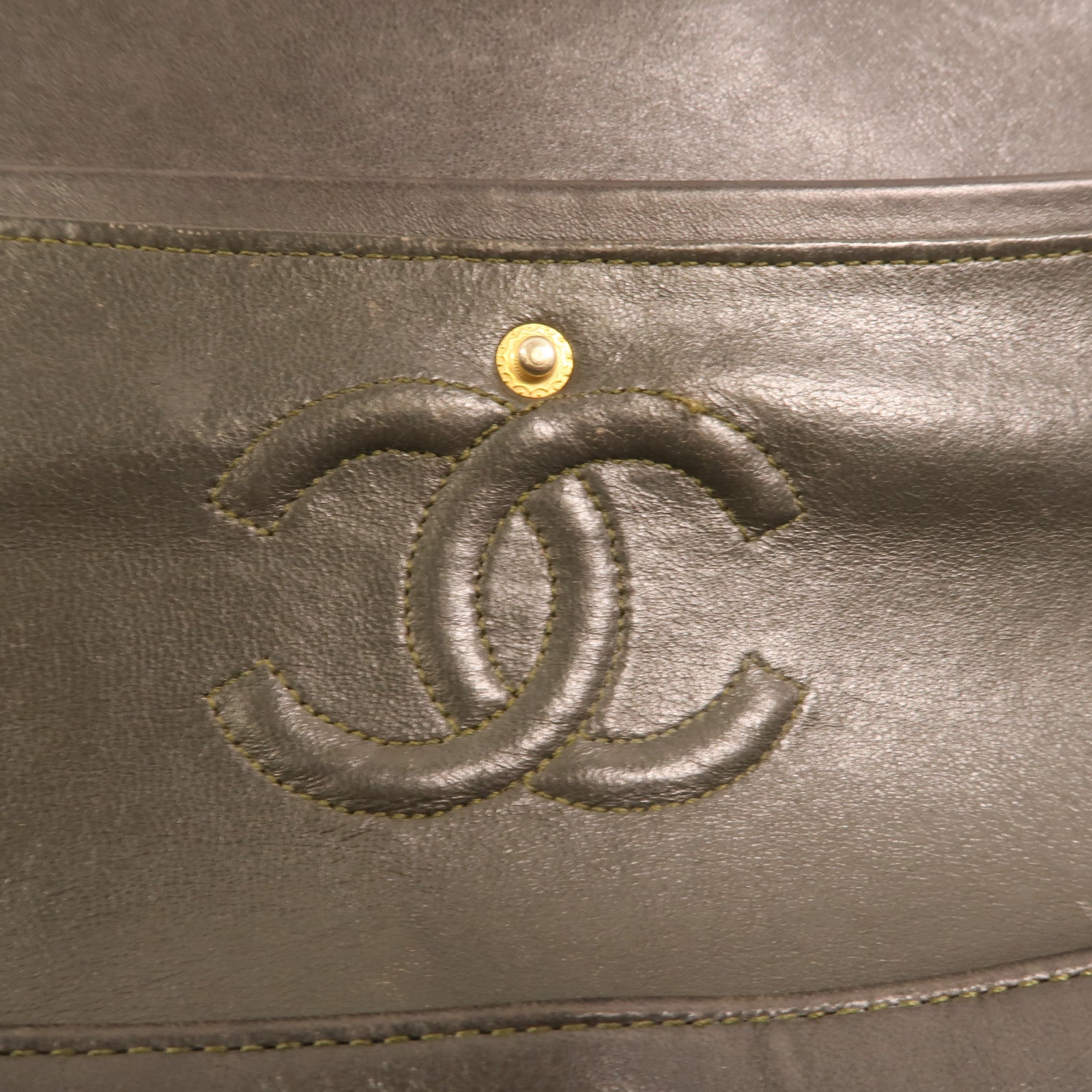 CHANEL 羊皮皮革Vintage Classic Flap Bag金扣鏈帶肩背袋