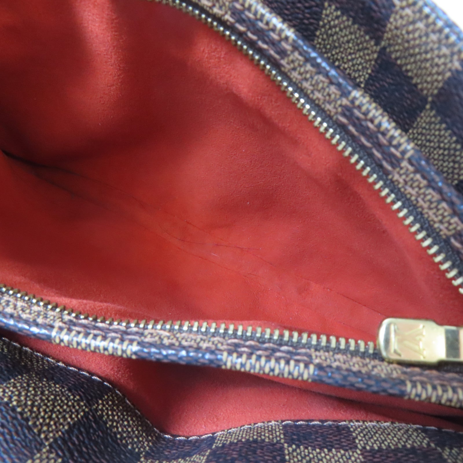LOUIS VUITTON Damier Ebene Aubagne金扣肩背袋啡色
