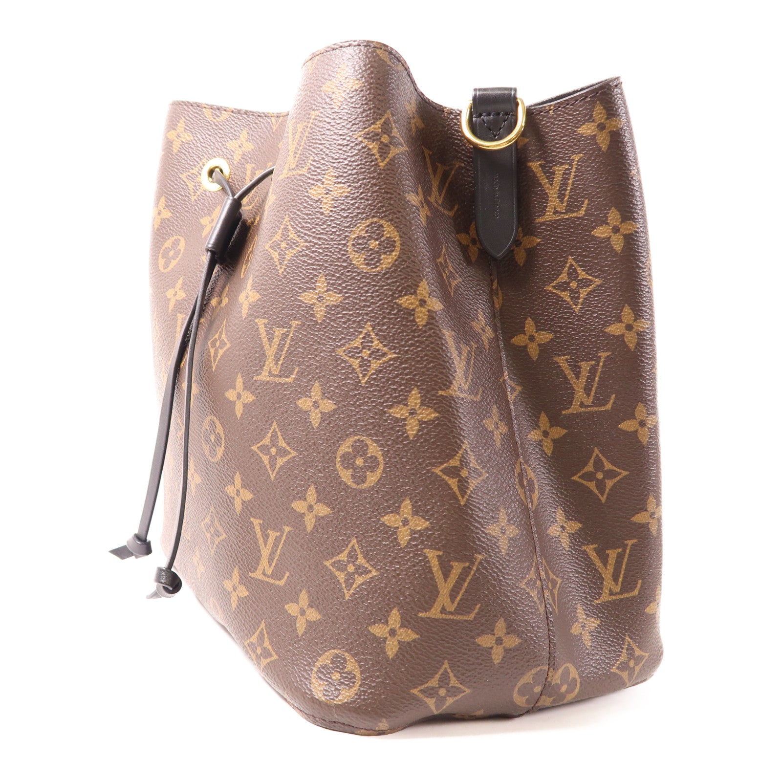 LOUIS VUITTON Monogram Neo Noe MM金扣肩背袋棕色