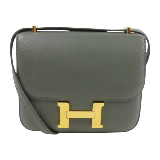 HERMES Epsom皮革Constance Mini金扣肩背袋