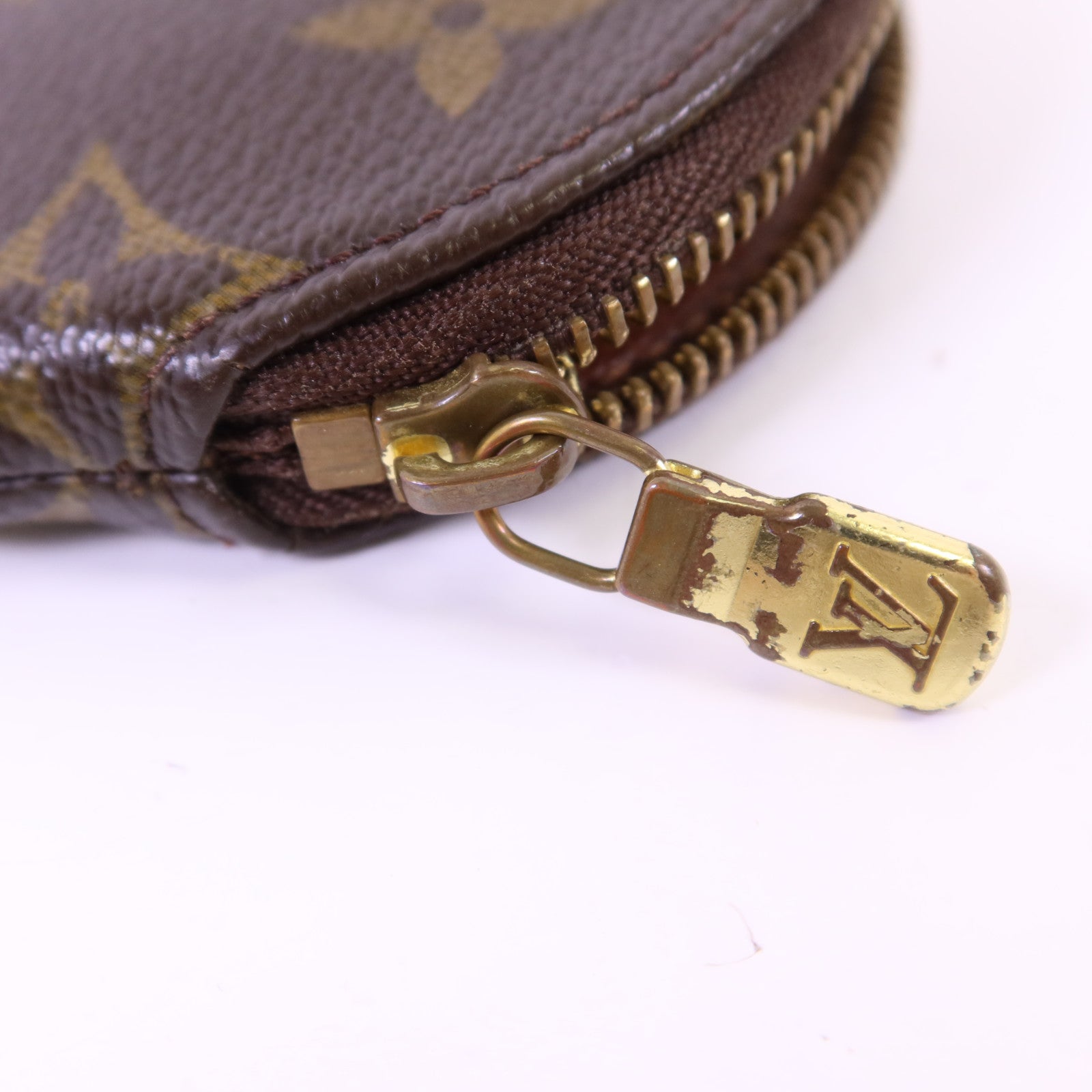 LOUIS VUITTON Monogram Coin Case Purse金扣零錢包
