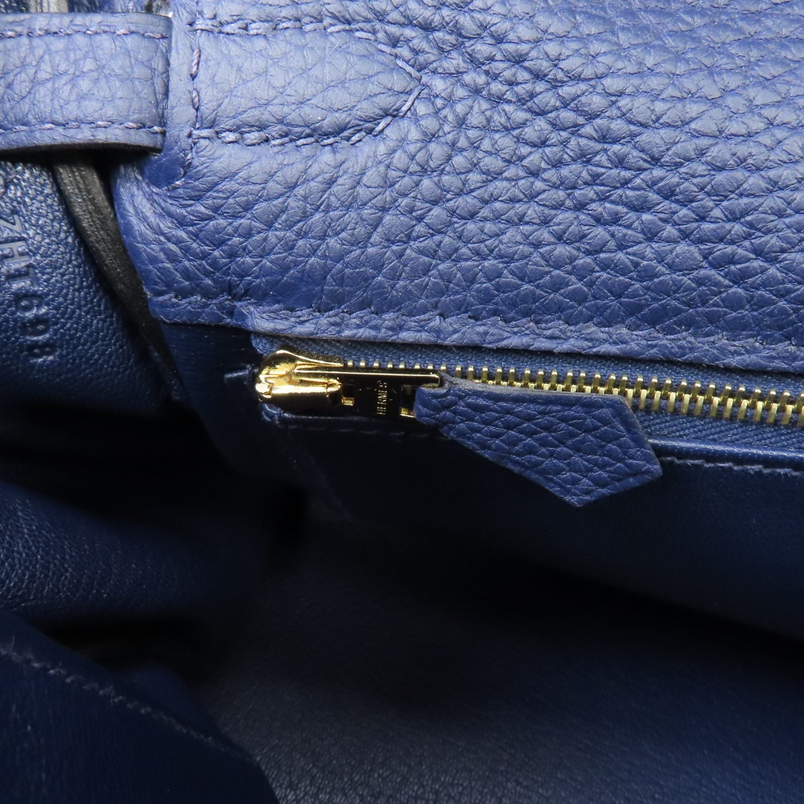 HERMES 【激減優惠】Togo皮革Kelly 25金扣手挽肩背兩用袋Bleu Saphir/藍色
