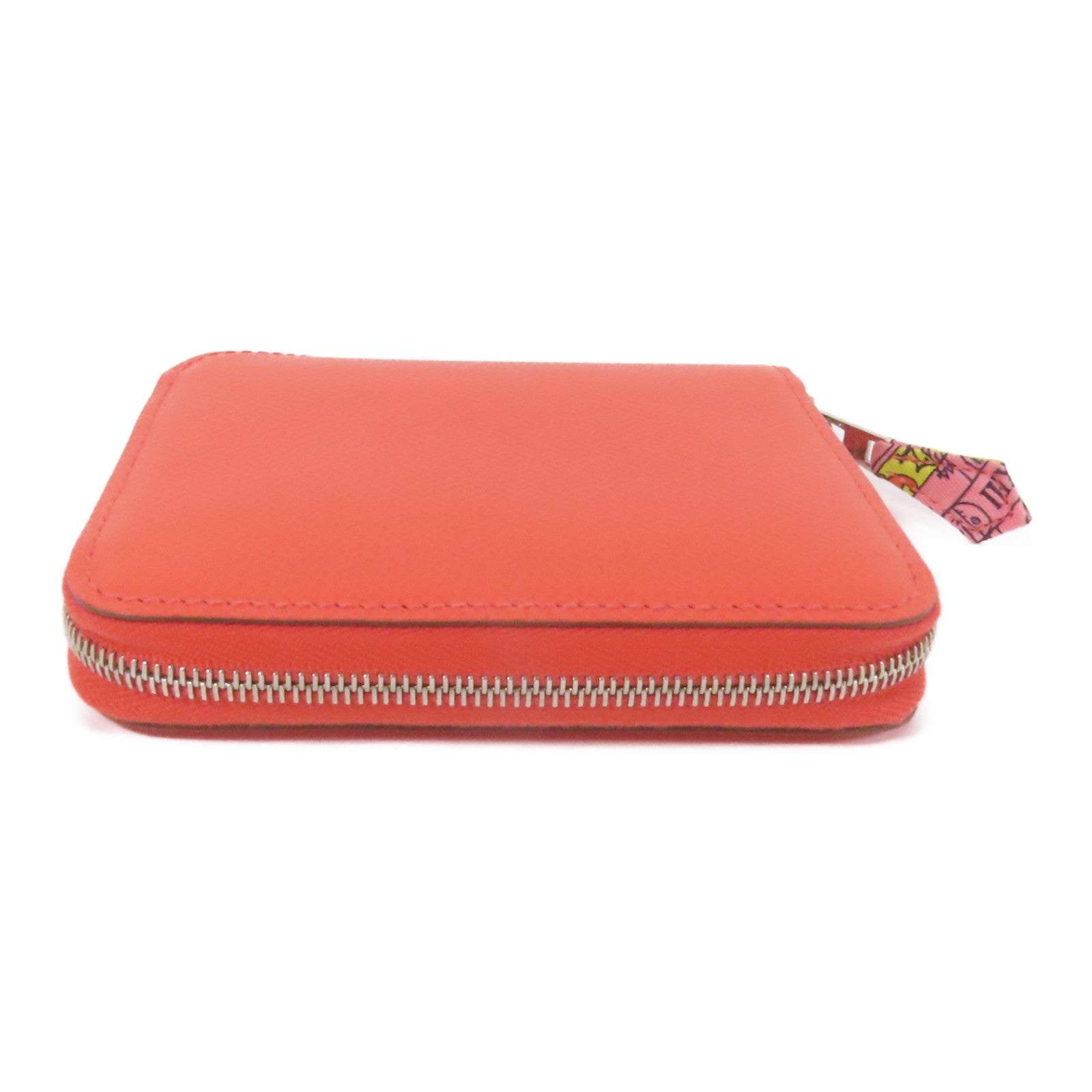 HERMES Epsom皮革Sikin Coin Purse零錢包Rouge Pivoine