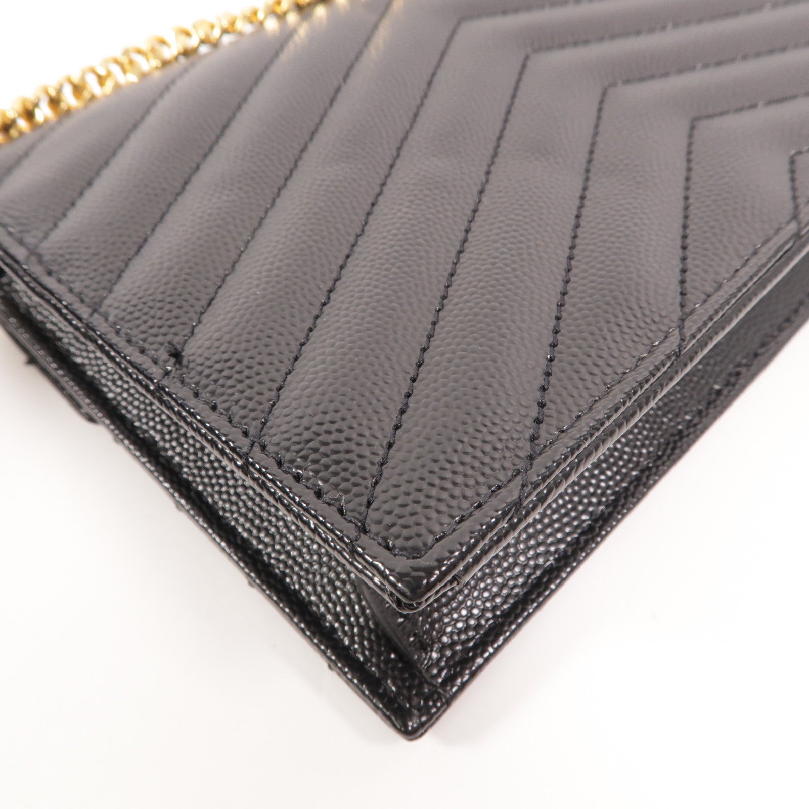 YVES SAINT LAURENT 牛皮皮革Cassandre Wallet On Chain鏈帶肩背袋