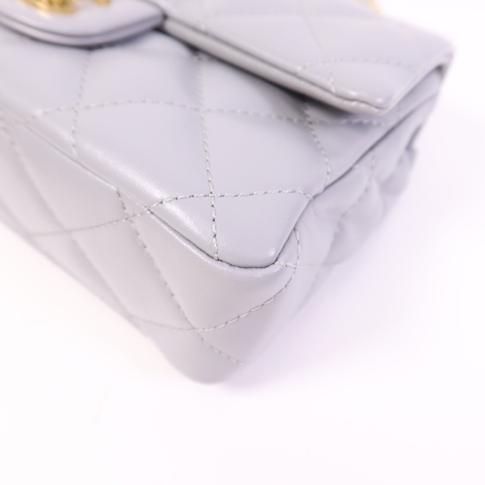 CHANEL 羊皮皮革Chain Shoulder金扣手挽肩背兩用袋