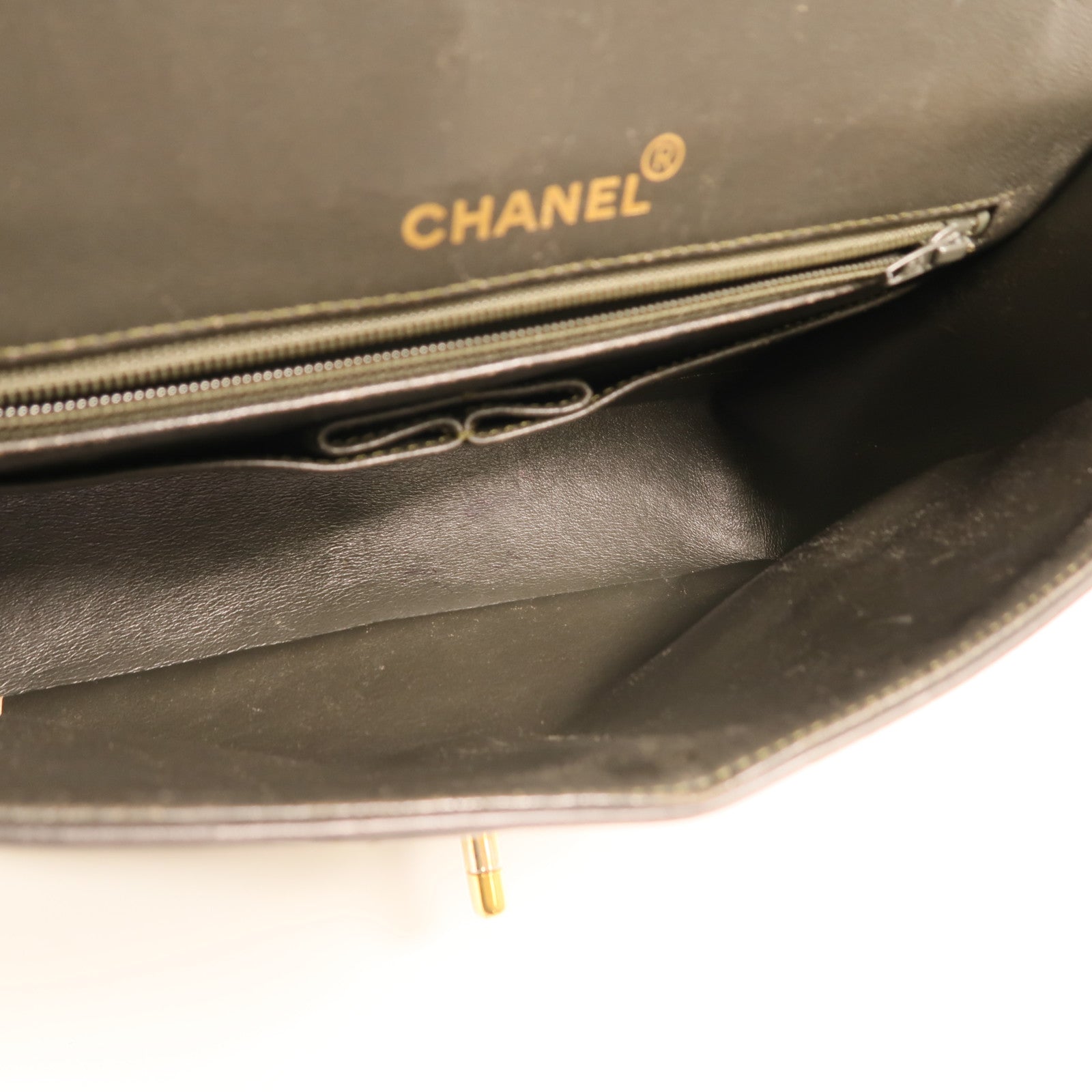 CHANEL 羊皮皮革Vintage Classic Flap Bag金扣鏈帶肩背袋