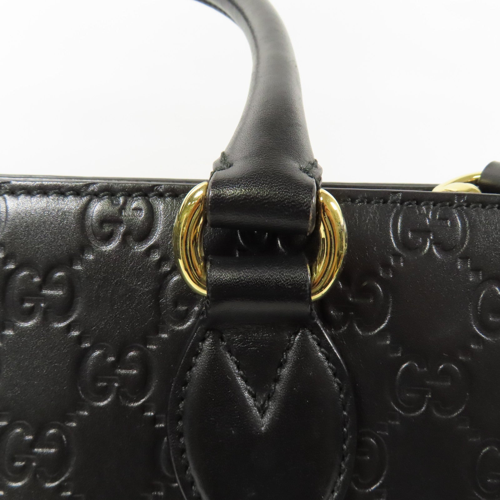 GUCCI 牛皮皮革Guccissima金扣手挽肩背兩用袋
