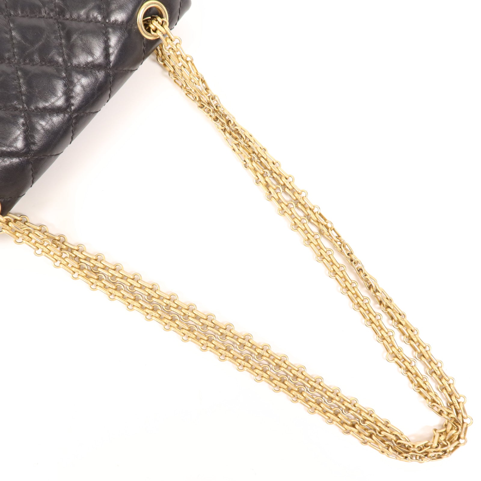 CHANEL 羊皮皮革2.55 Mini金扣鏈帶肩背袋