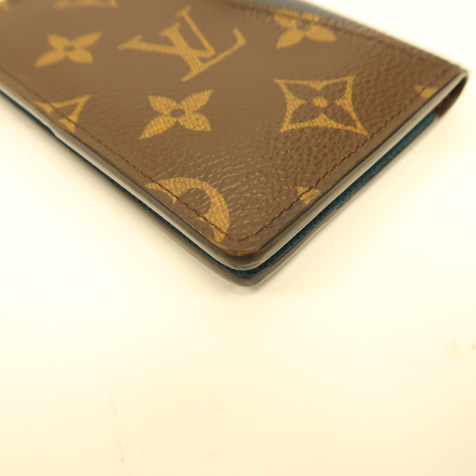 LOUIS VUITTON Epi/Monogram Card Holder卡片套藍色/啡色