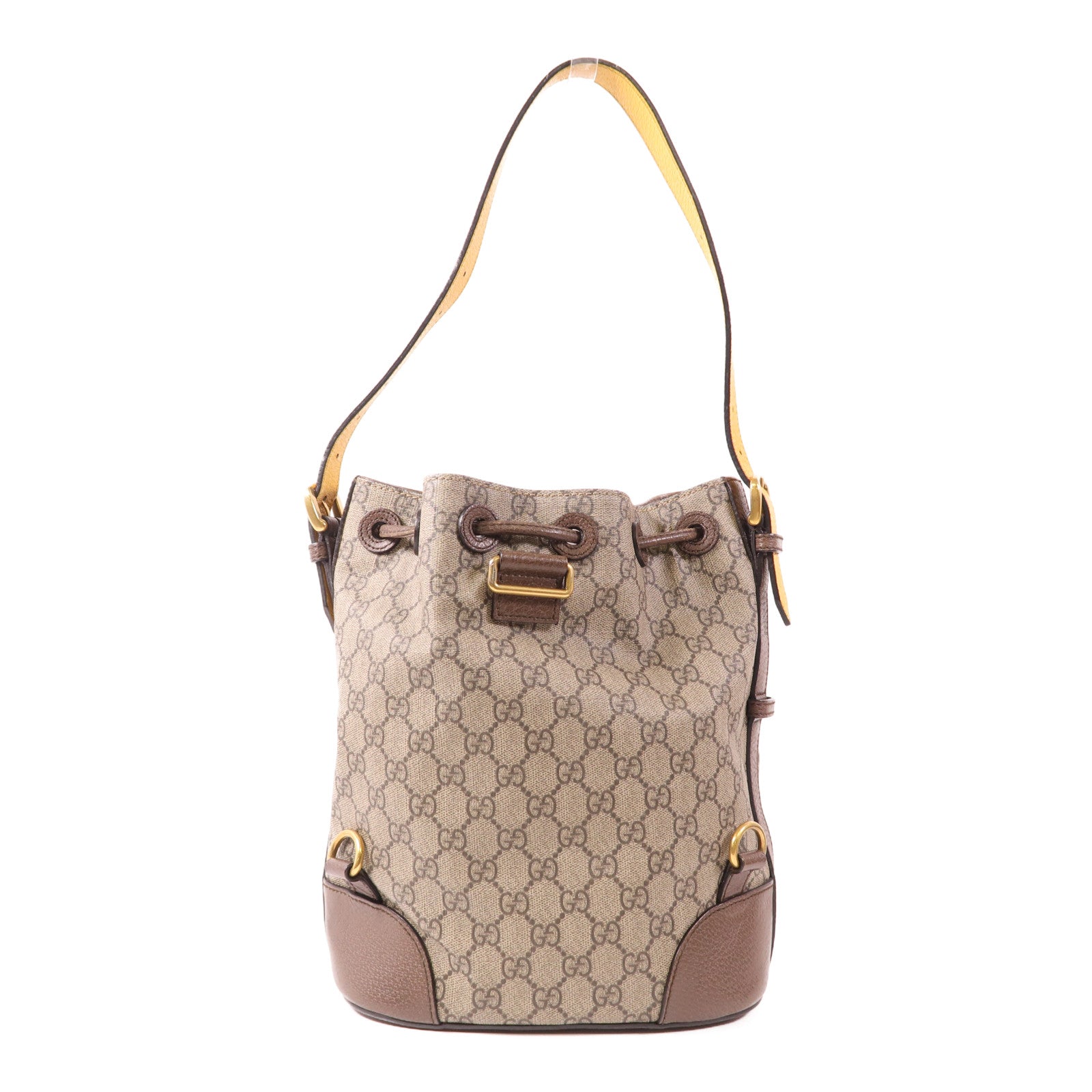 GUCCI 塗層帆布Shoulder Bag金扣手挽肩背兩用袋