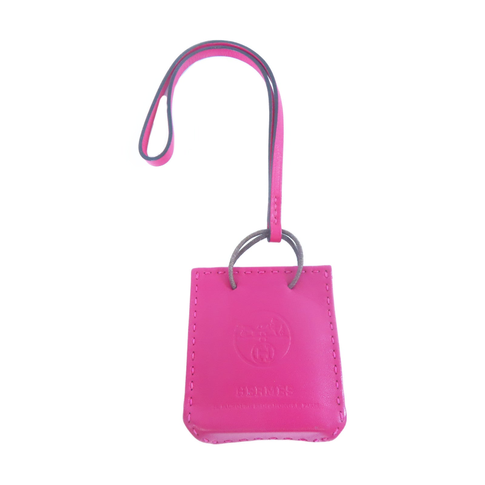 HERMES 【激減優惠】Milo皮革/Swift皮革Orange Bag Charm掛飾Rose Mexico墨西哥玫瑰色