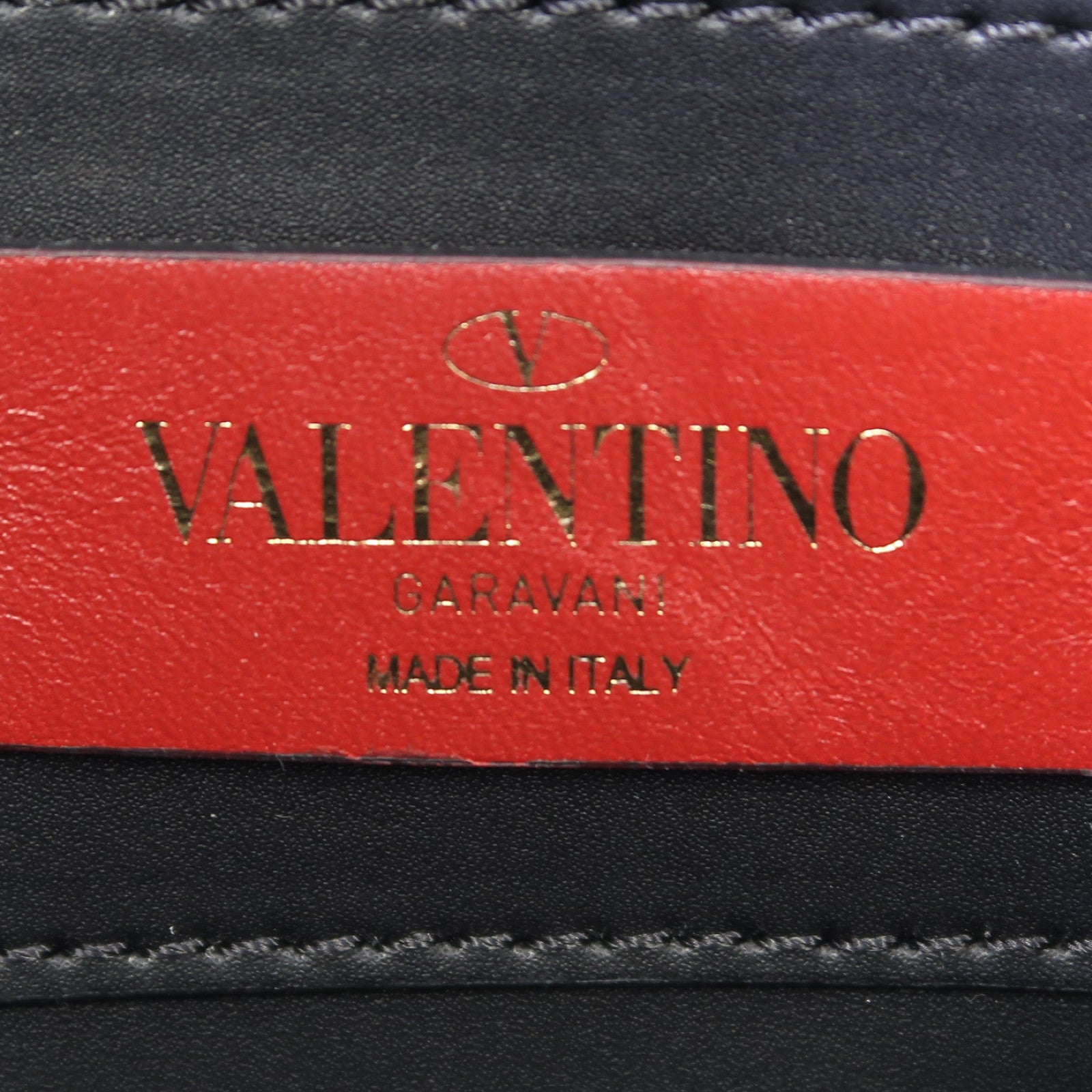Valentino 牛皮皮革2 Way Shoulder金扣手挽肩背兩用袋黑色