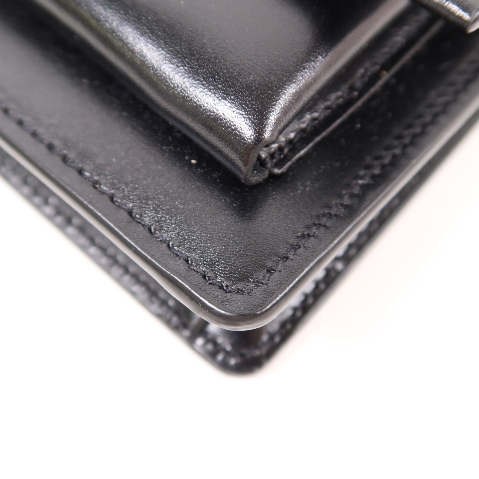 SAINT LAURENT 羊皮皮革Sunset Clutch In Box金扣鏈帶肩背袋