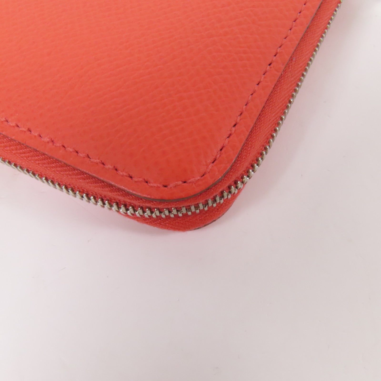 HERMES Epsom皮革Sikin Coin Purse零錢包Rouge Pivoine