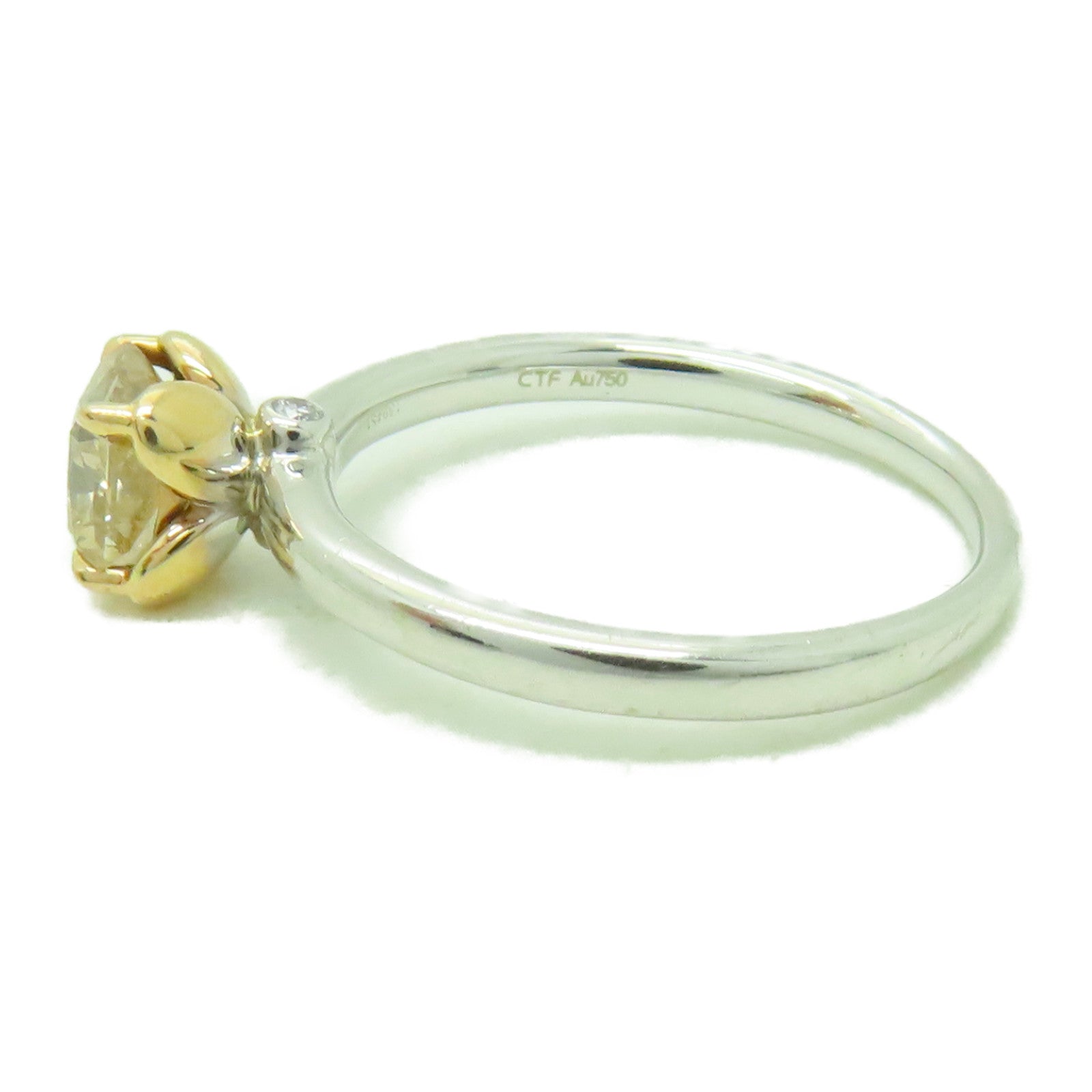 JEWELRY **【激減優惠】18K白金/玫瑰金Diamond Ring1.06ct/0.26ct鑽石戒指US#7.5
