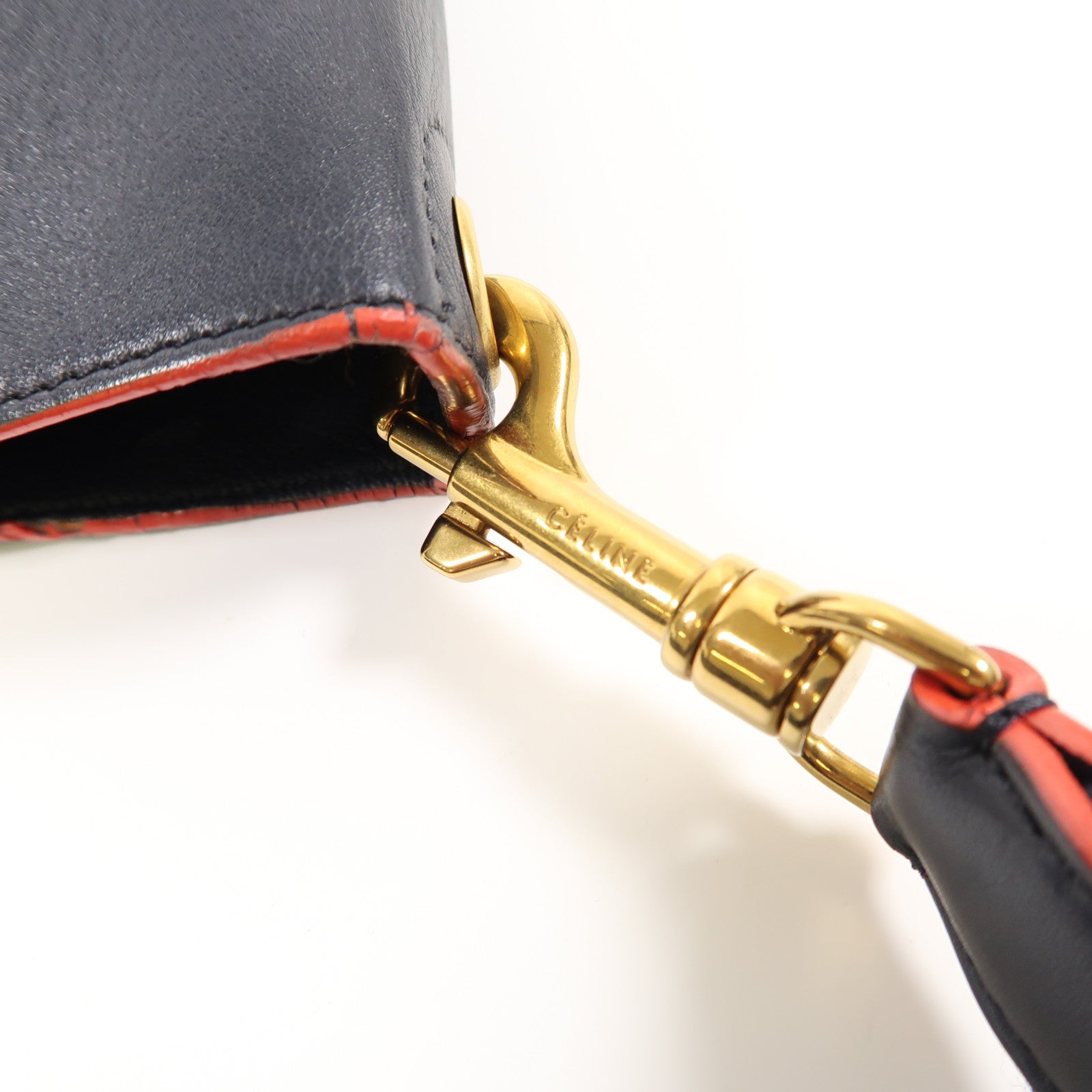 CELINE 牛皮皮革Shoulder Bag金扣肩背袋